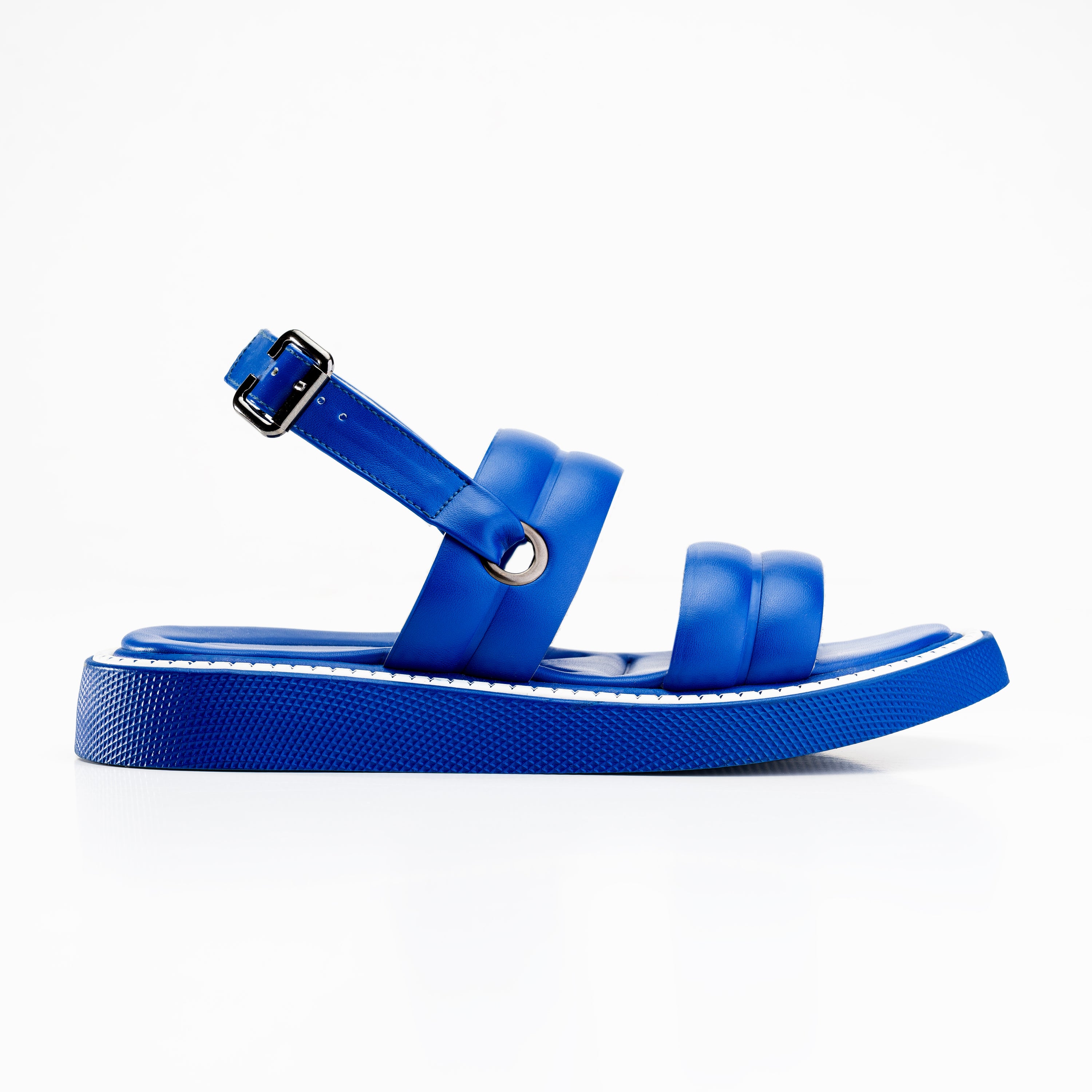 Double Strap Ripple Sandals - Blue