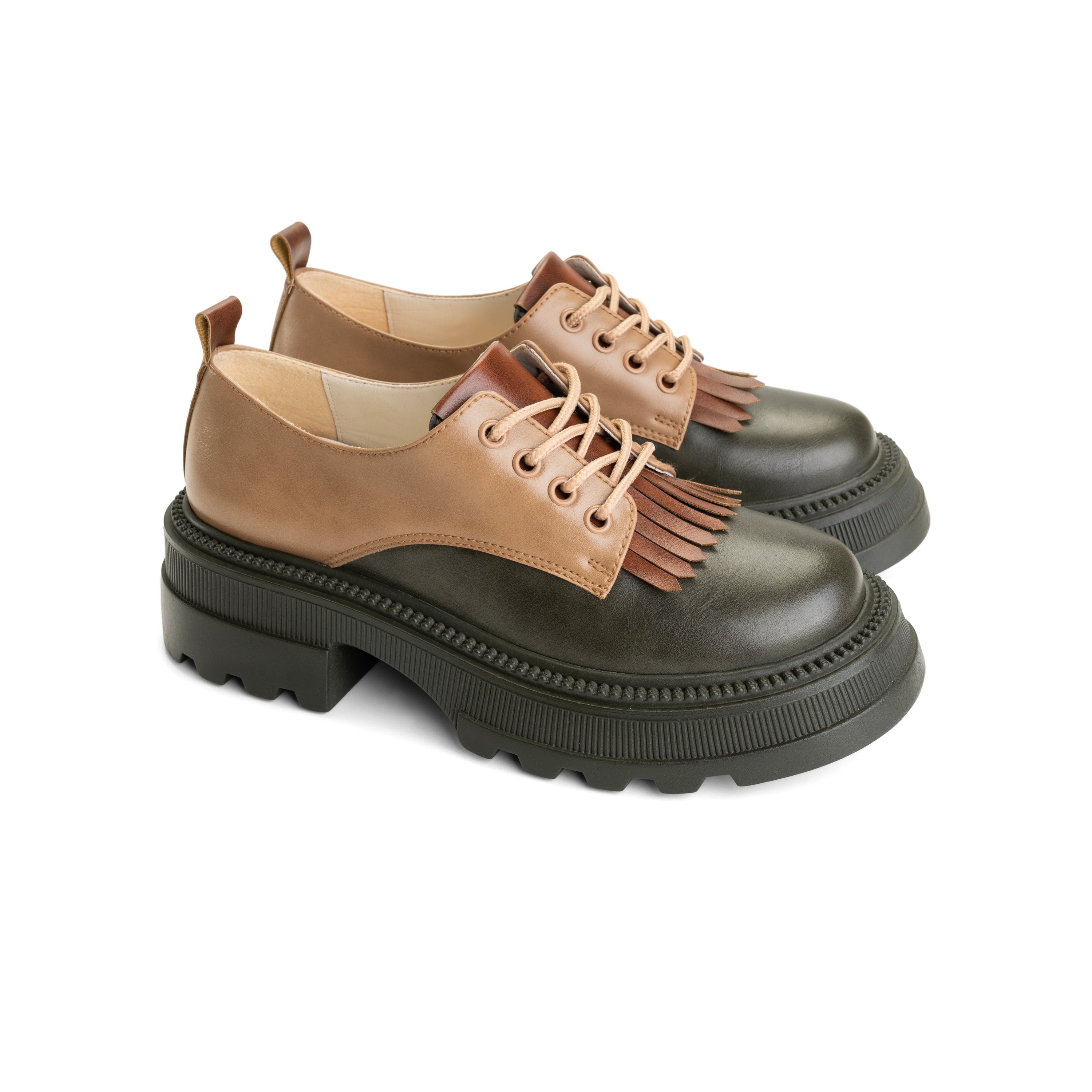 Unica Chunky Loafers - Forest Green