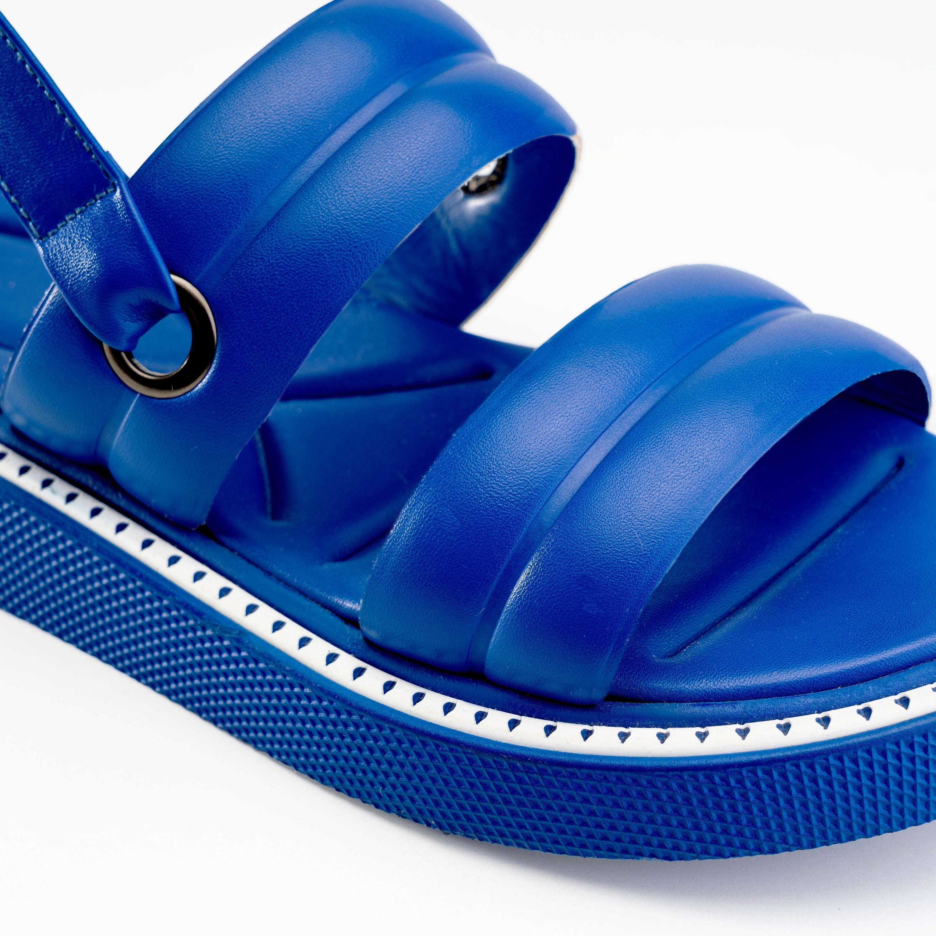 Double Strap Ripple Sandals - Blue