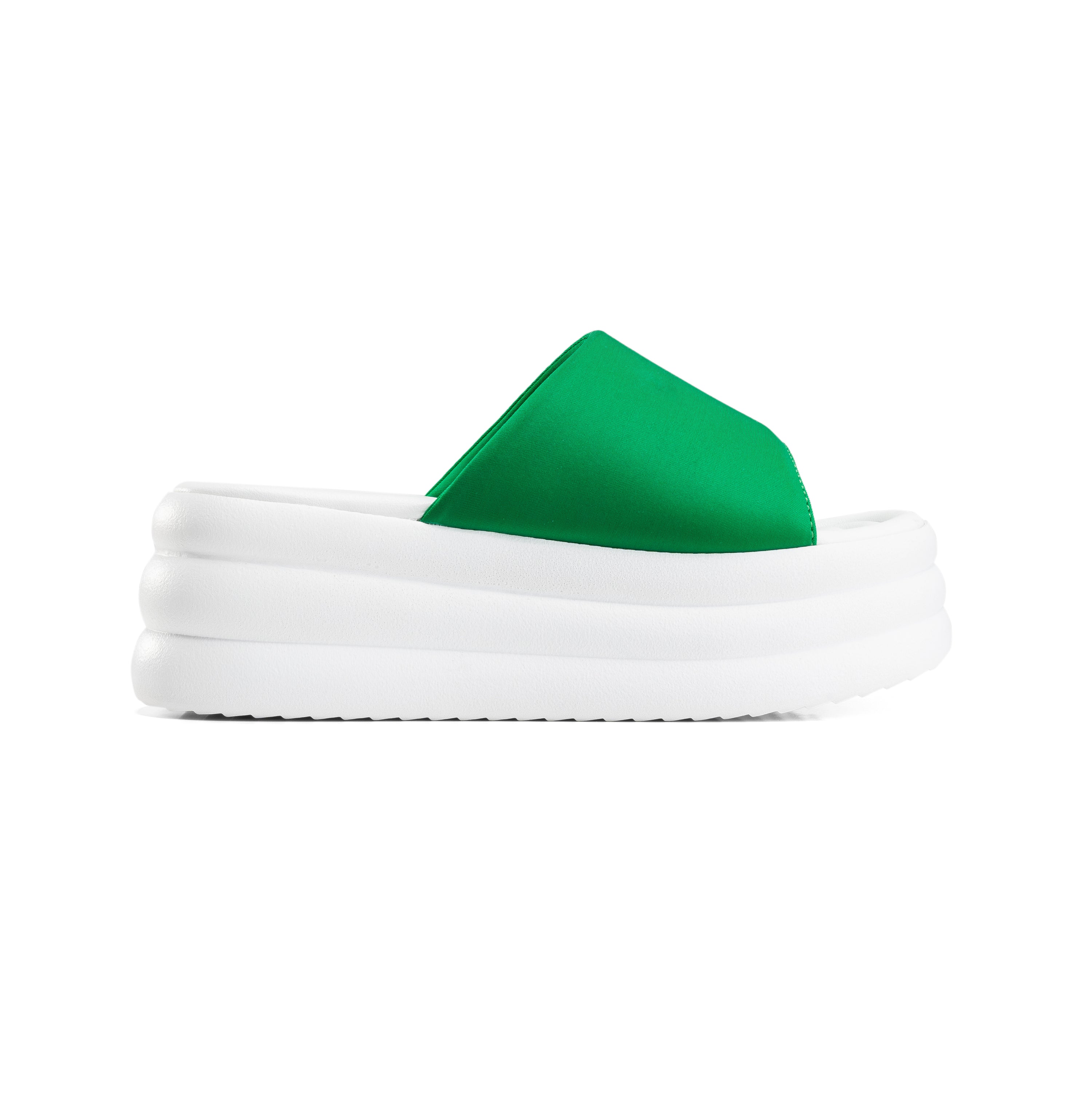 Elevated Cushioned Foam Sandals - Green