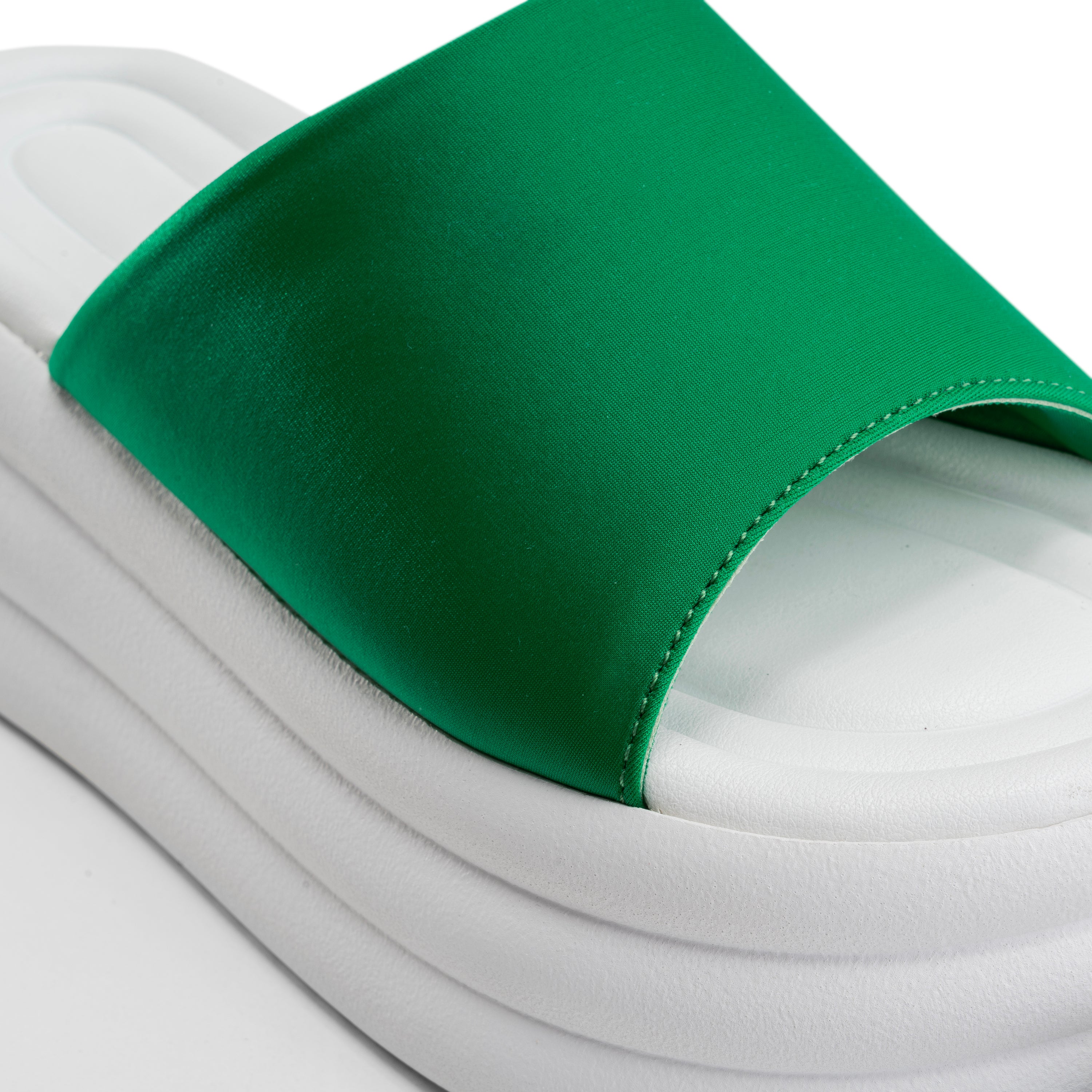 Elevated Cushioned Foam Sandals - Green