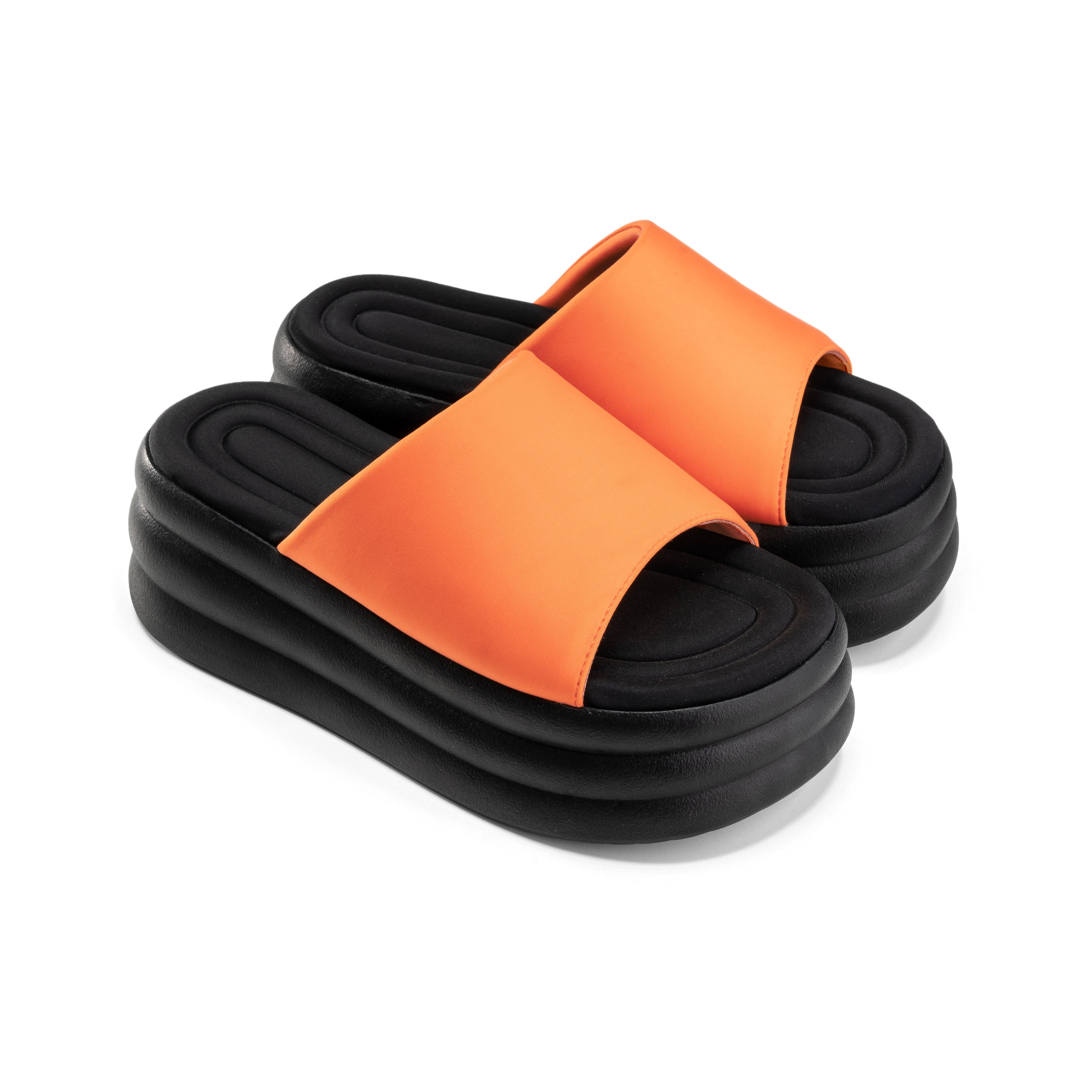 Elevated Cushioned Foam Sandals - Orange