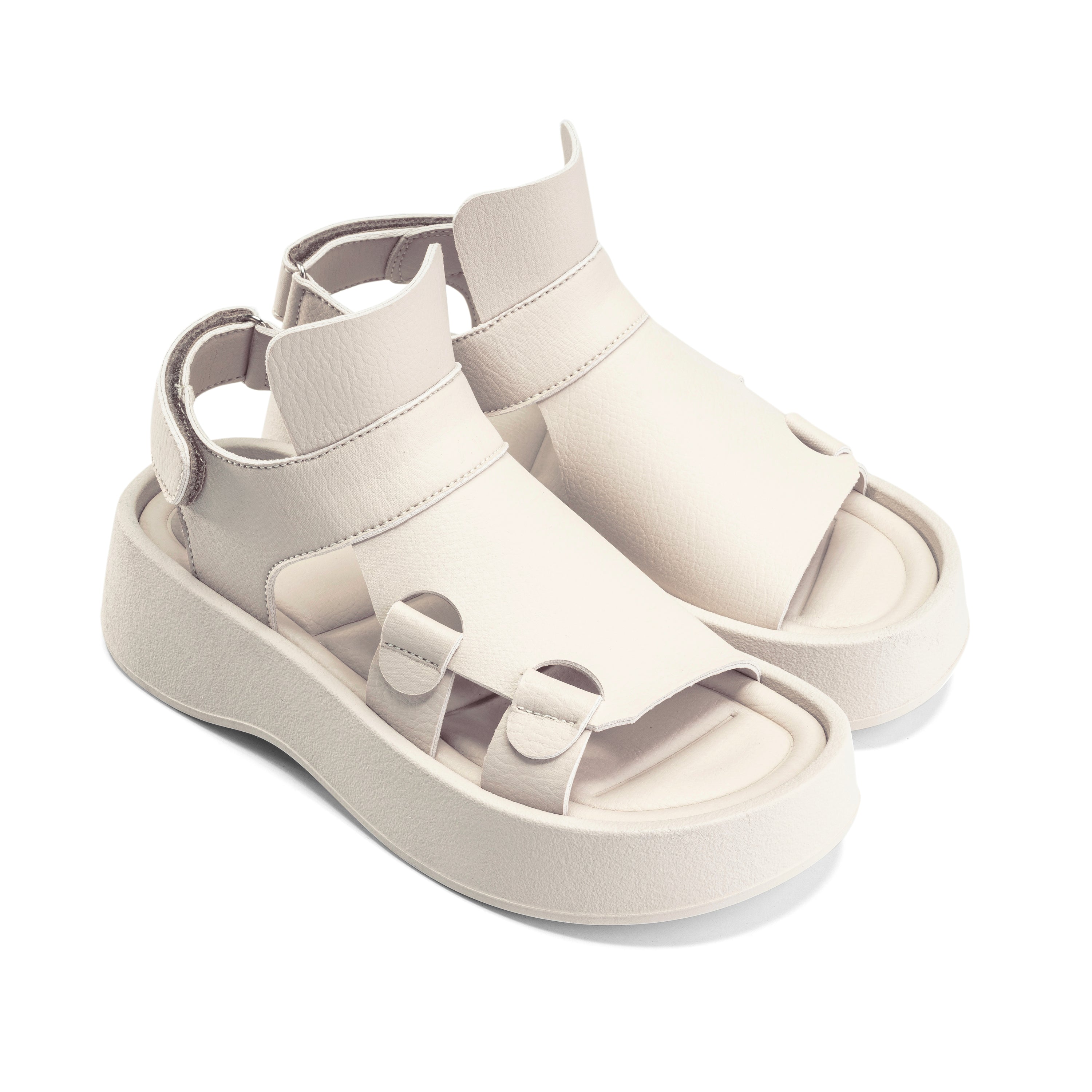 Modern Slip-On Sandals - Beige