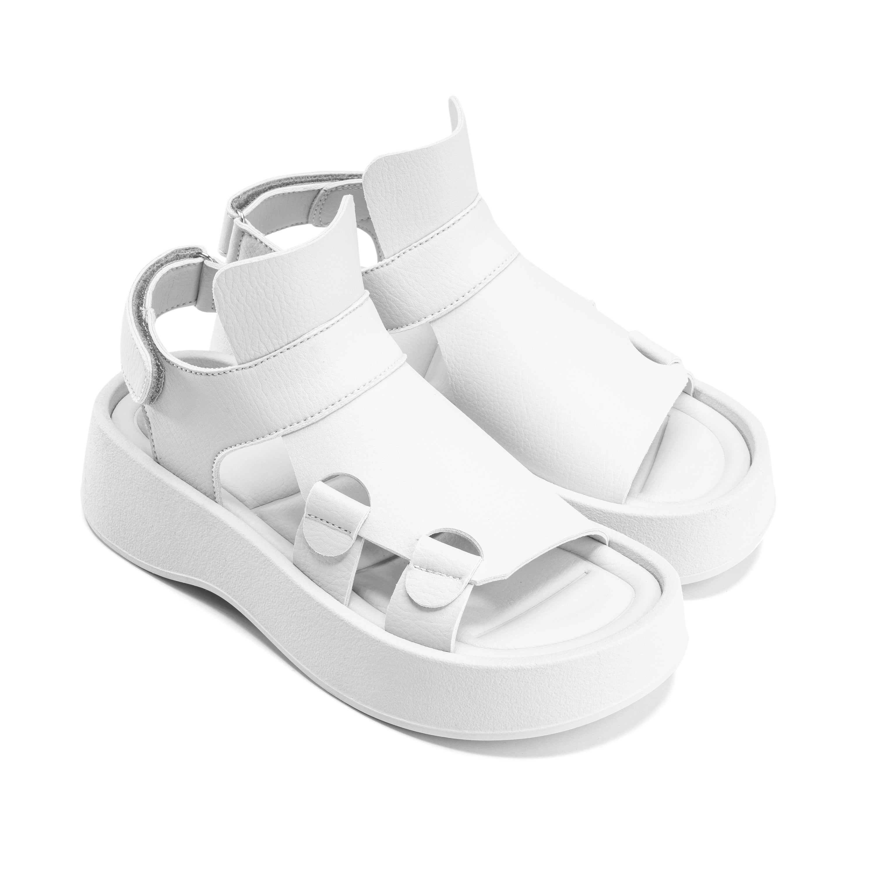 Modern Slip-On Sandals - White