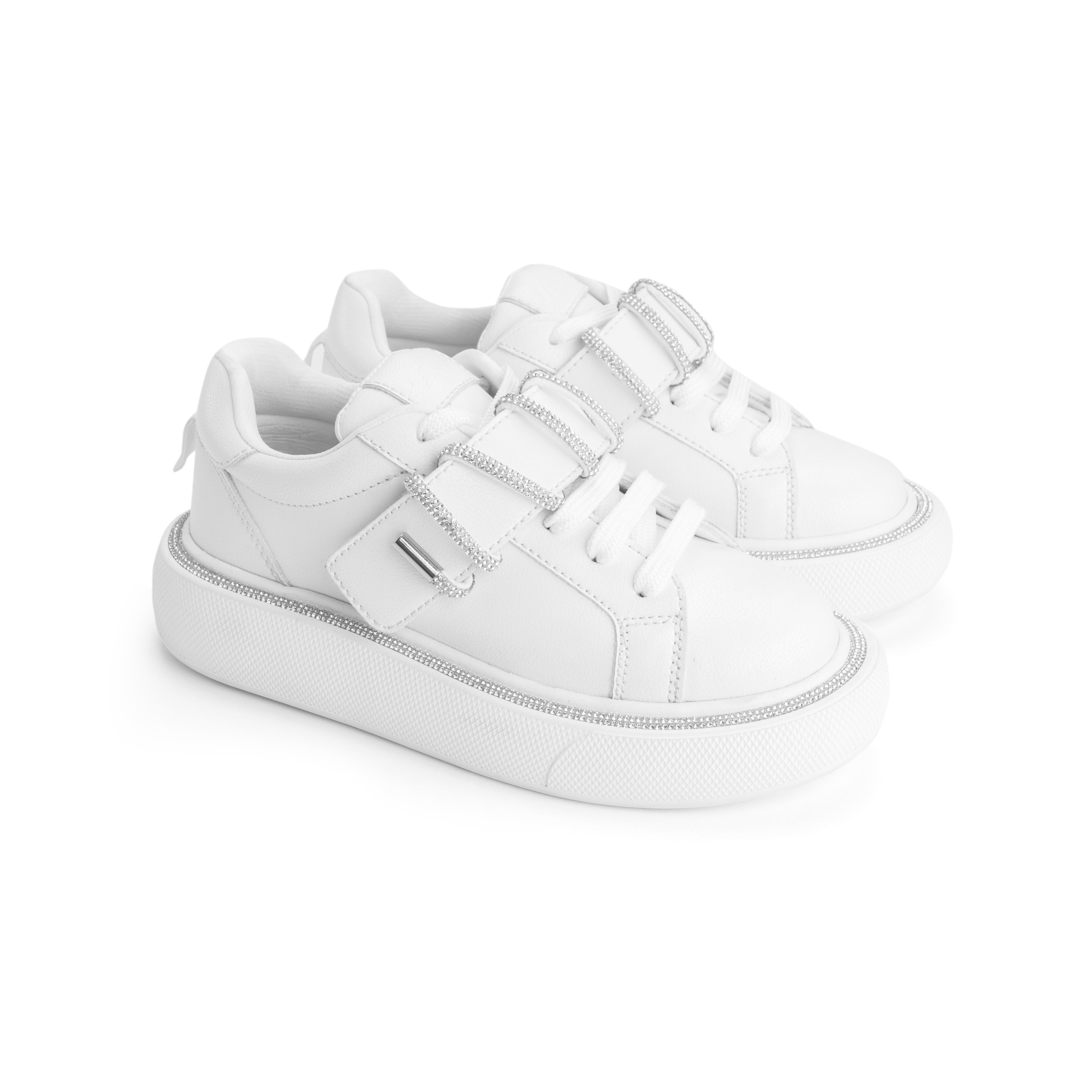 Glowy Strap Night Sneakers - Pure White