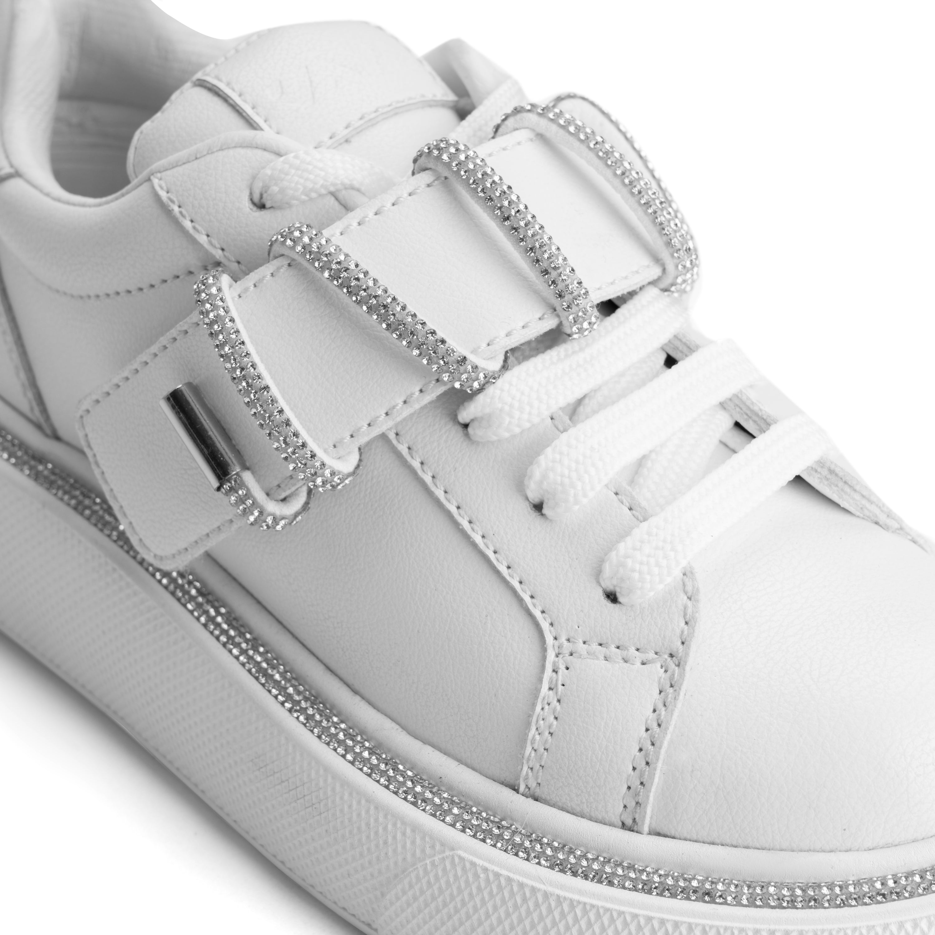 Glowy Strap Night Sneakers - Pure White