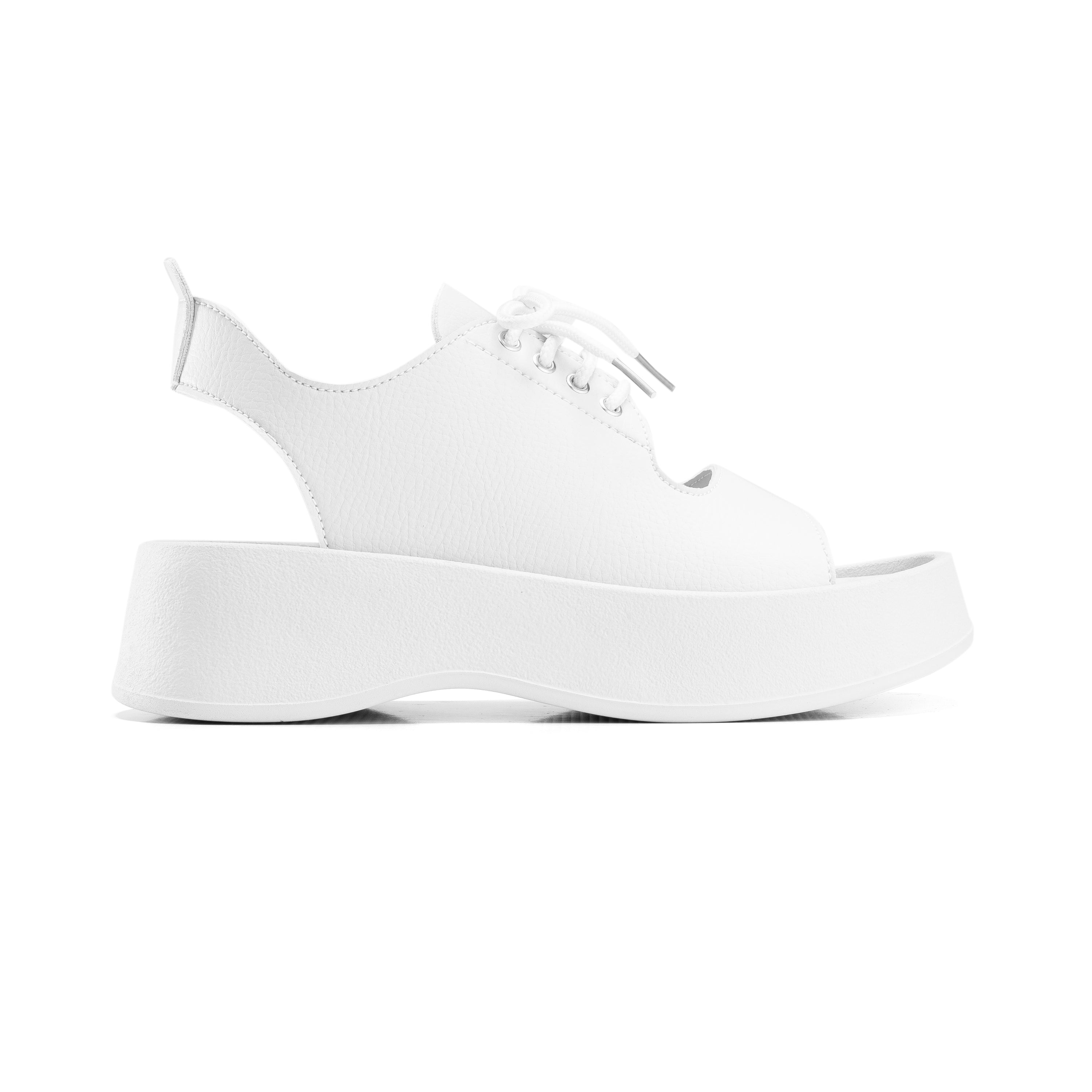 Urban Lace-Up Sporty Sandals - White