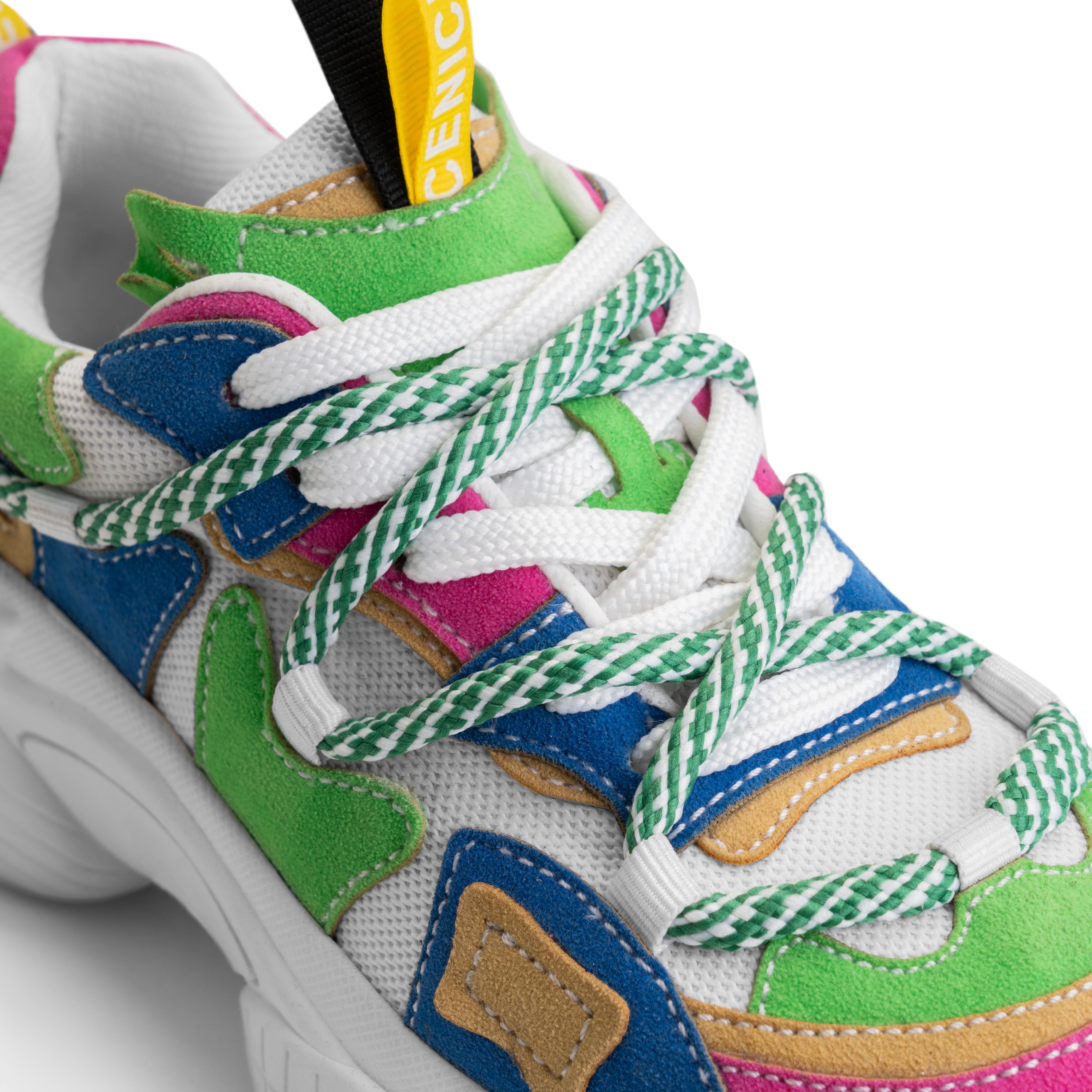 Mosaic Charm Sneaker - Green & Pink Fusion