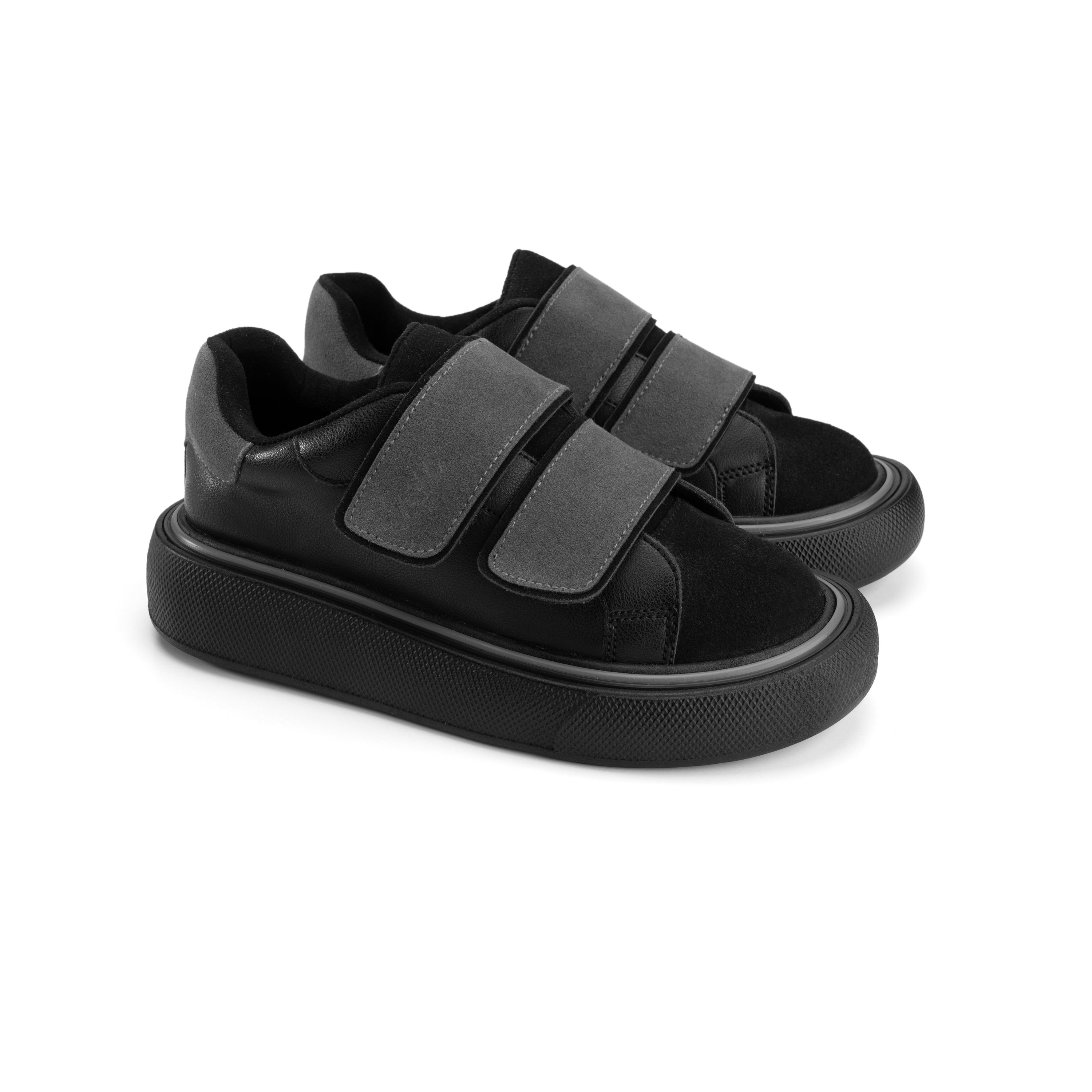 Duo Hook & Loop Flat Sneakers - Classic Black