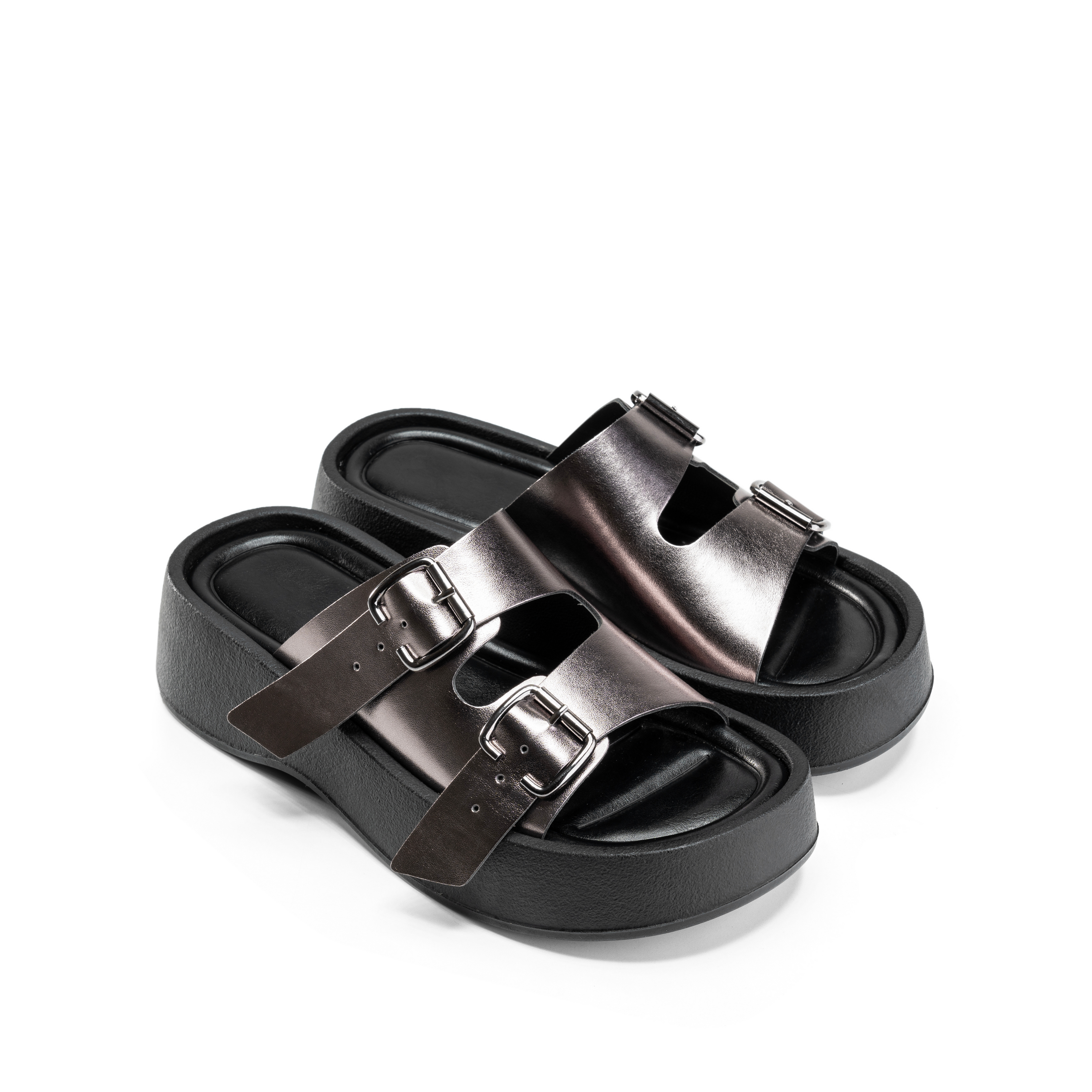 Twin-Buckle Comfort Sandals - Famih