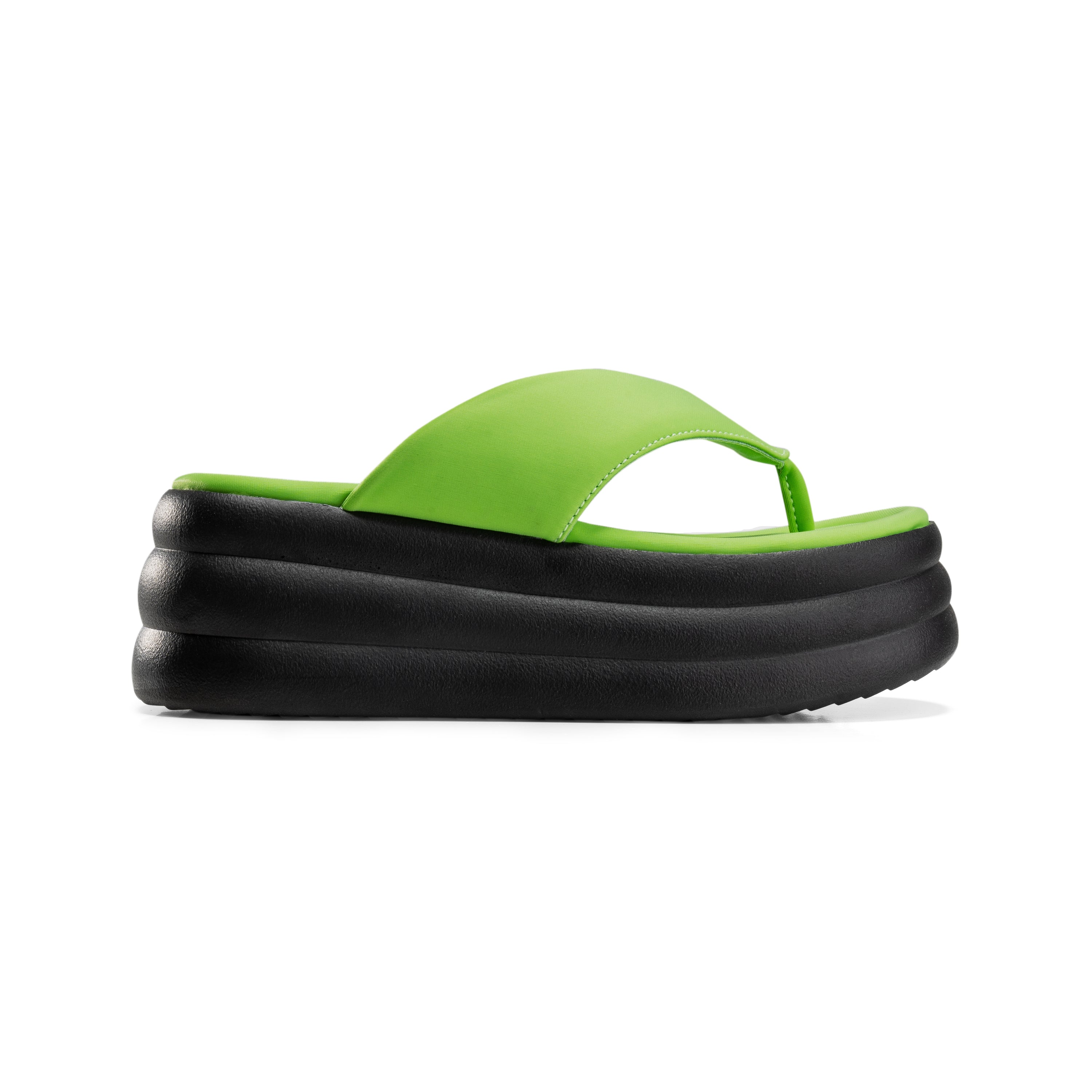 Stacked Foam Cushioned Sandals - Green