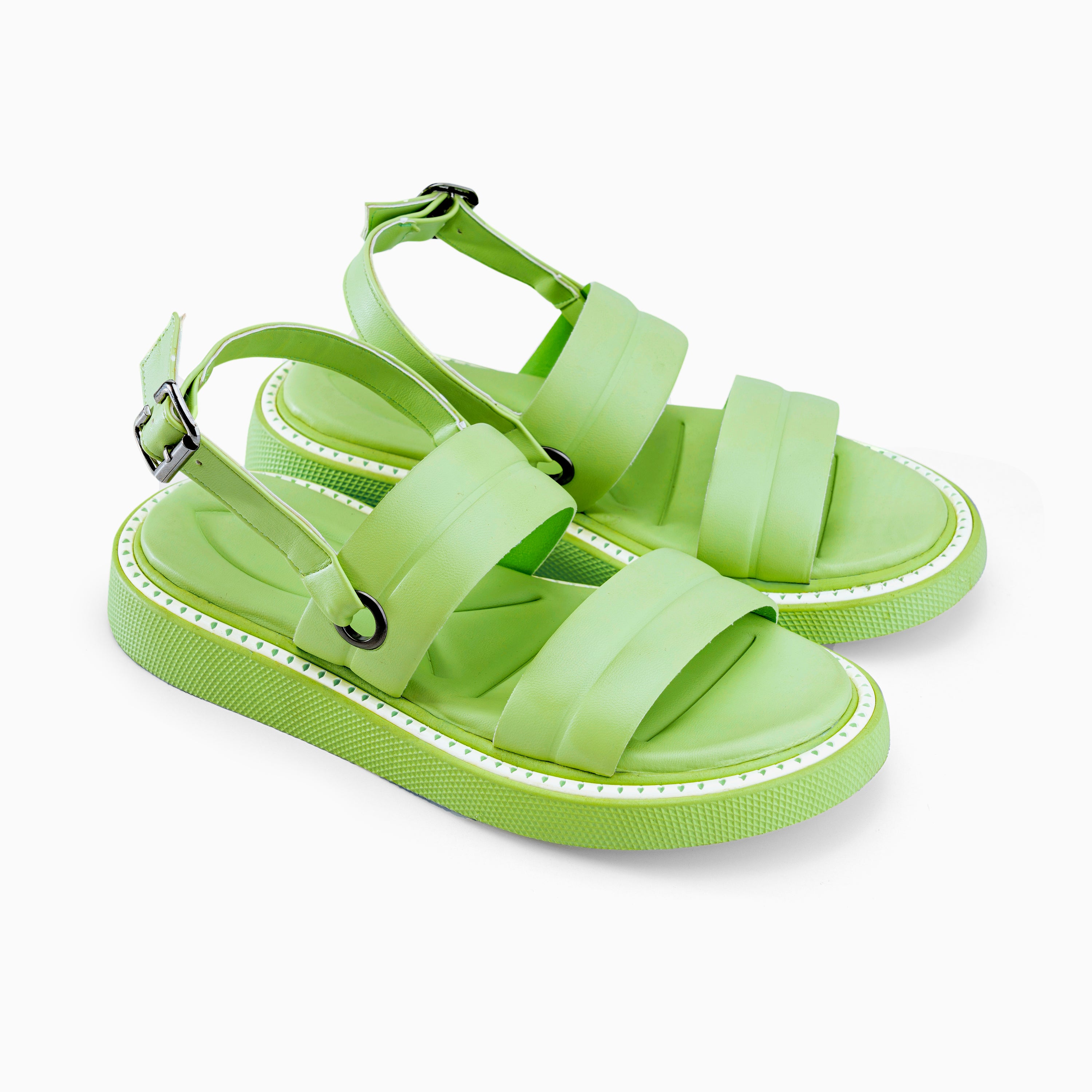 Double Strap Ripple Sandals - Kiwi