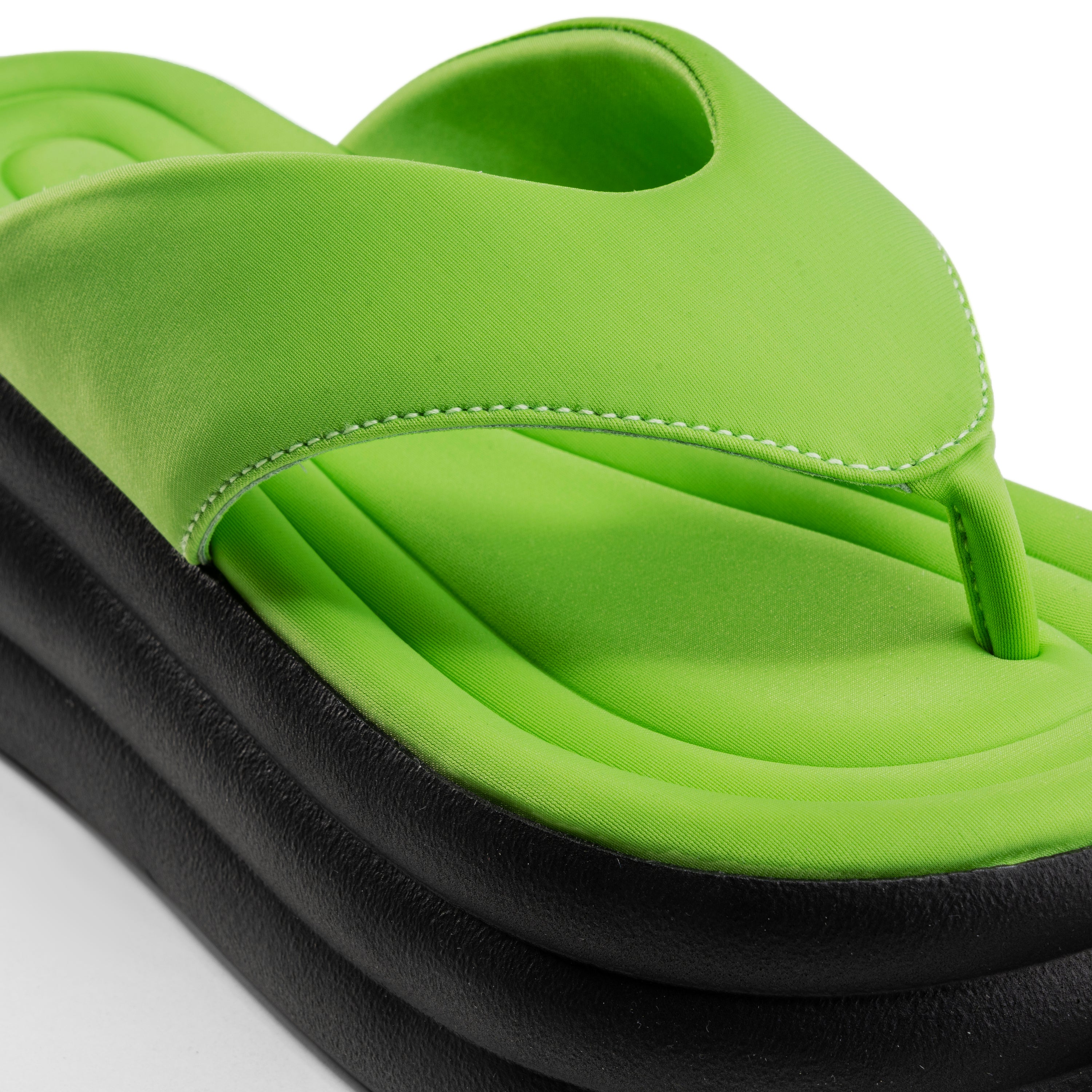 Stacked Foam Cushioned Sandals - Green