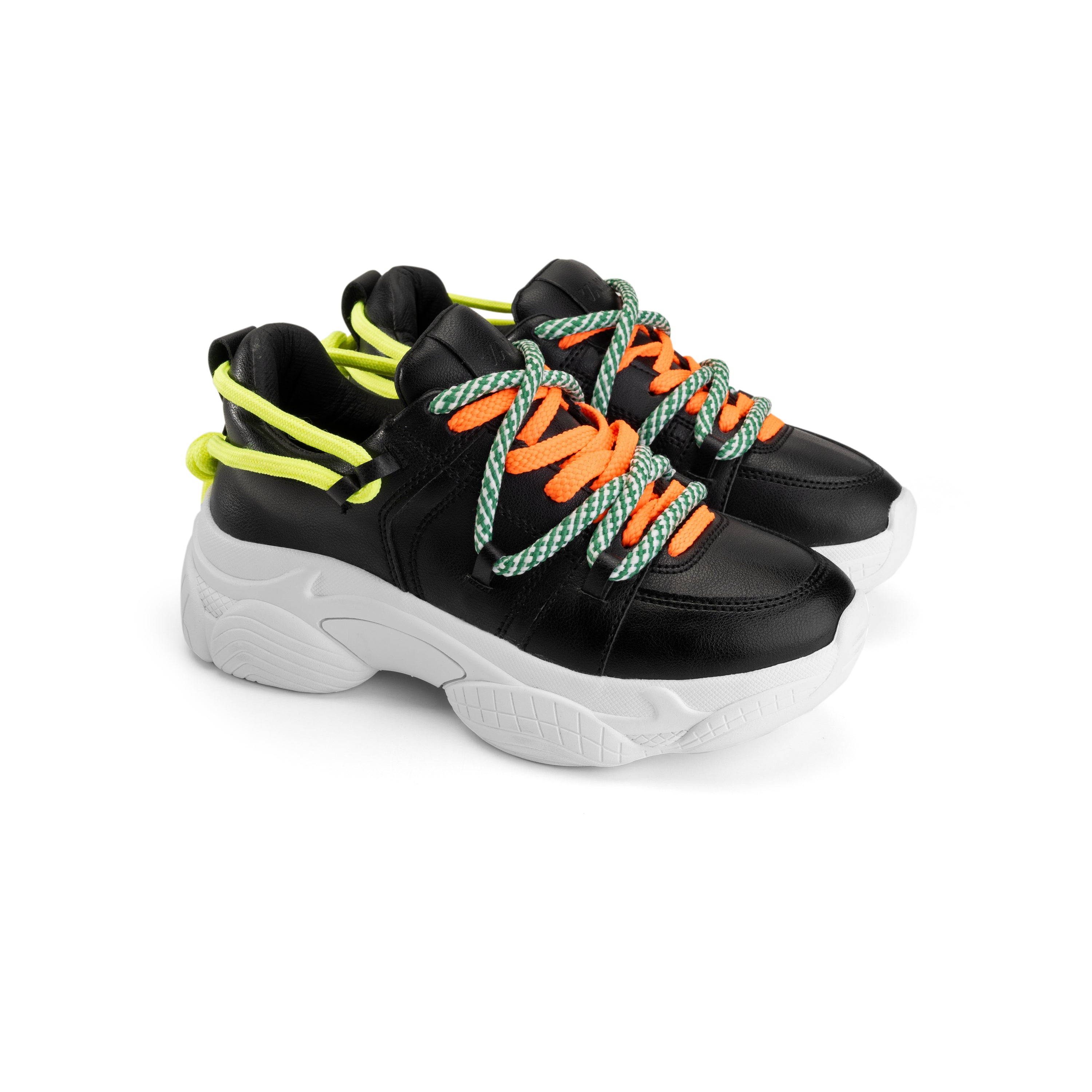 Intra Laces Chunky Sneakers  - Midnight Black