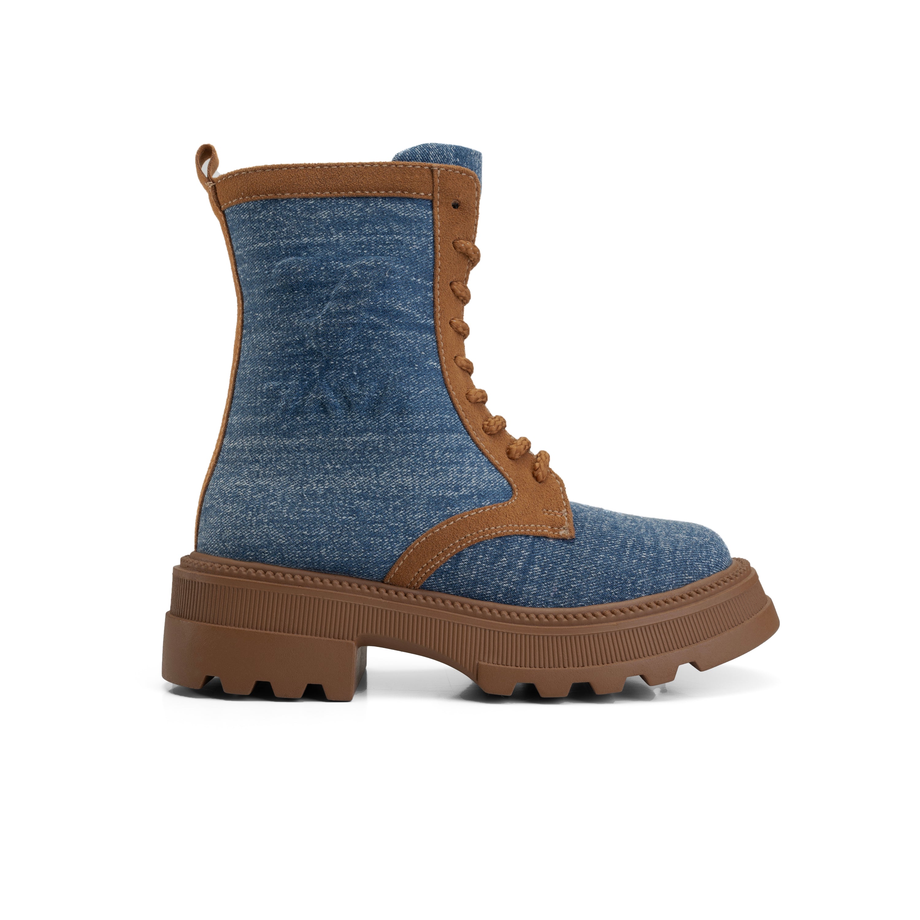 VAYA Edition Denim Like Lace Up Boots - Classic Jeans