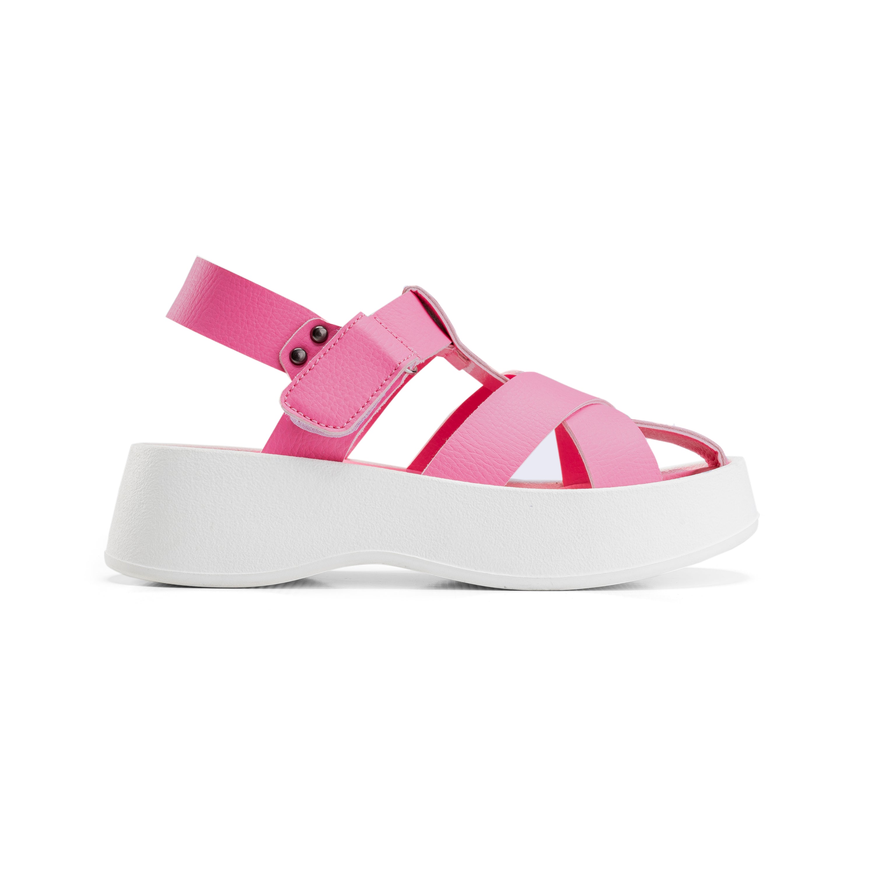 Textured Cross-Band Platforms - Pink