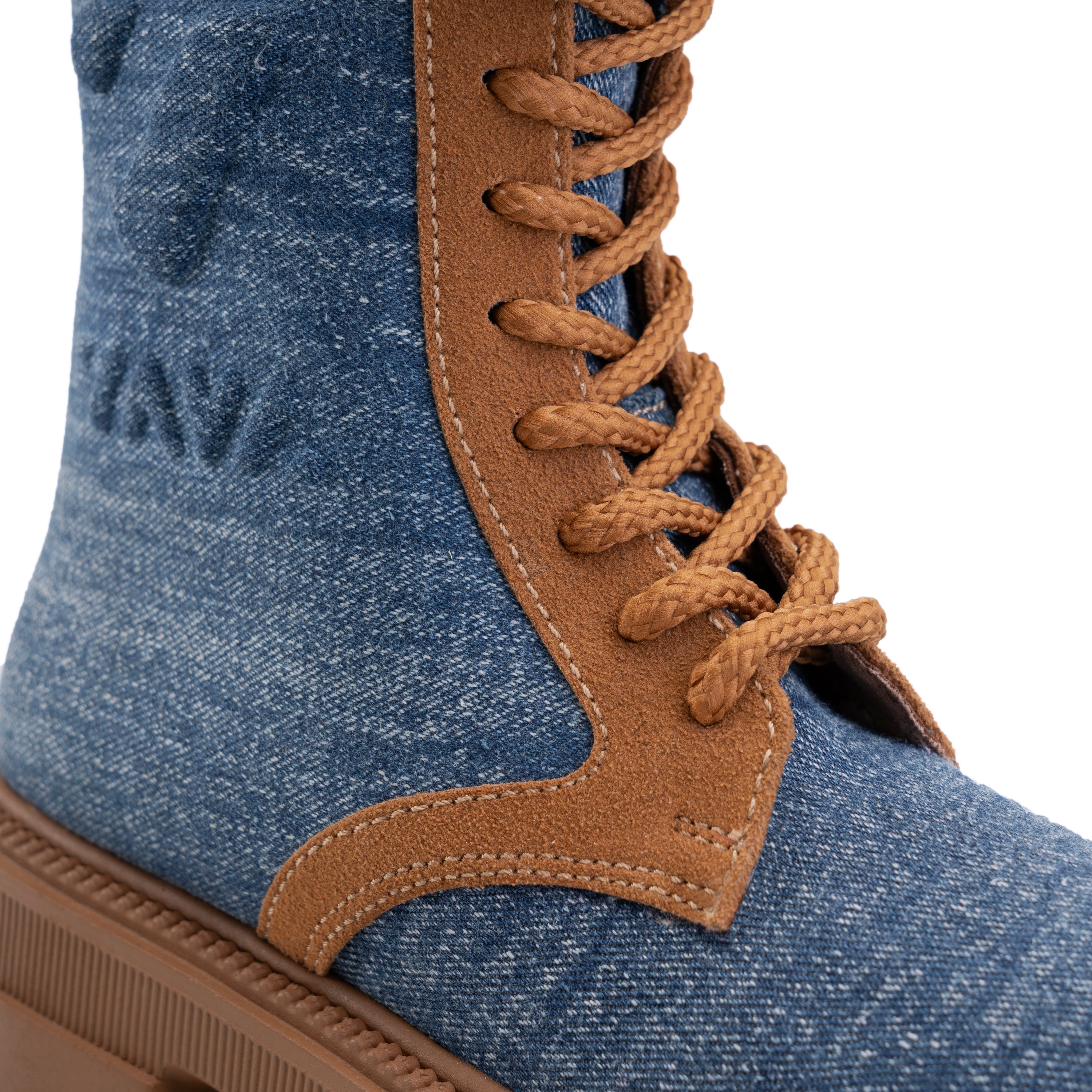 VAYA Edition Denim Like Lace Up Boots - Classic Jeans