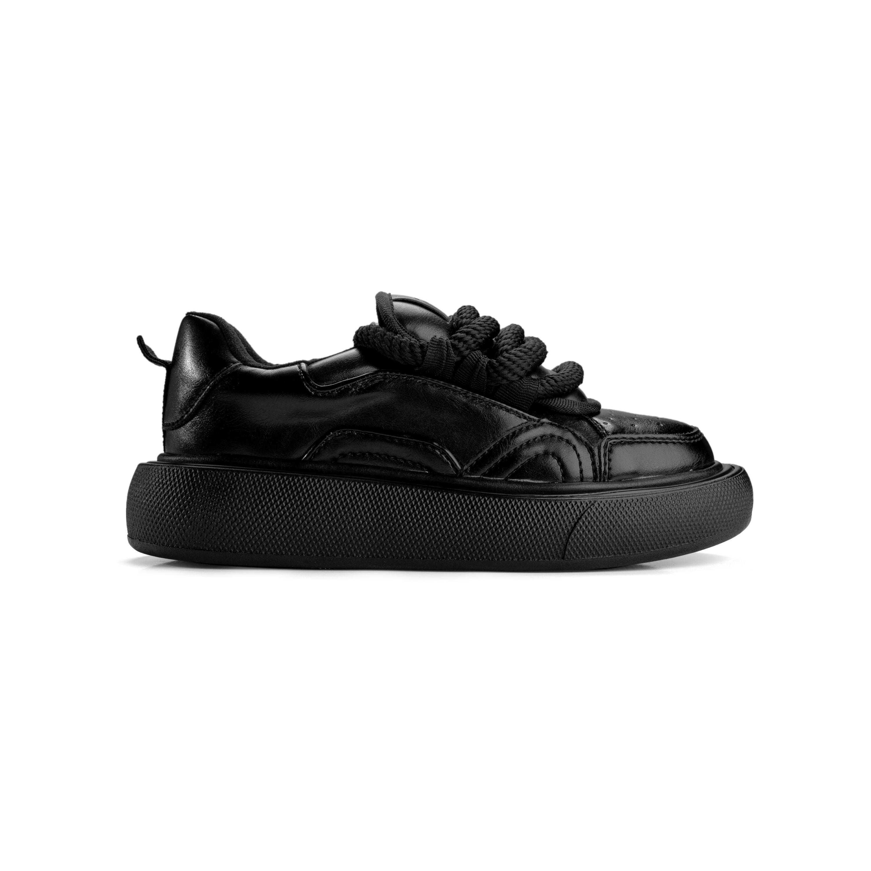 Super Laces Slip On Sneakers - Midnight Black