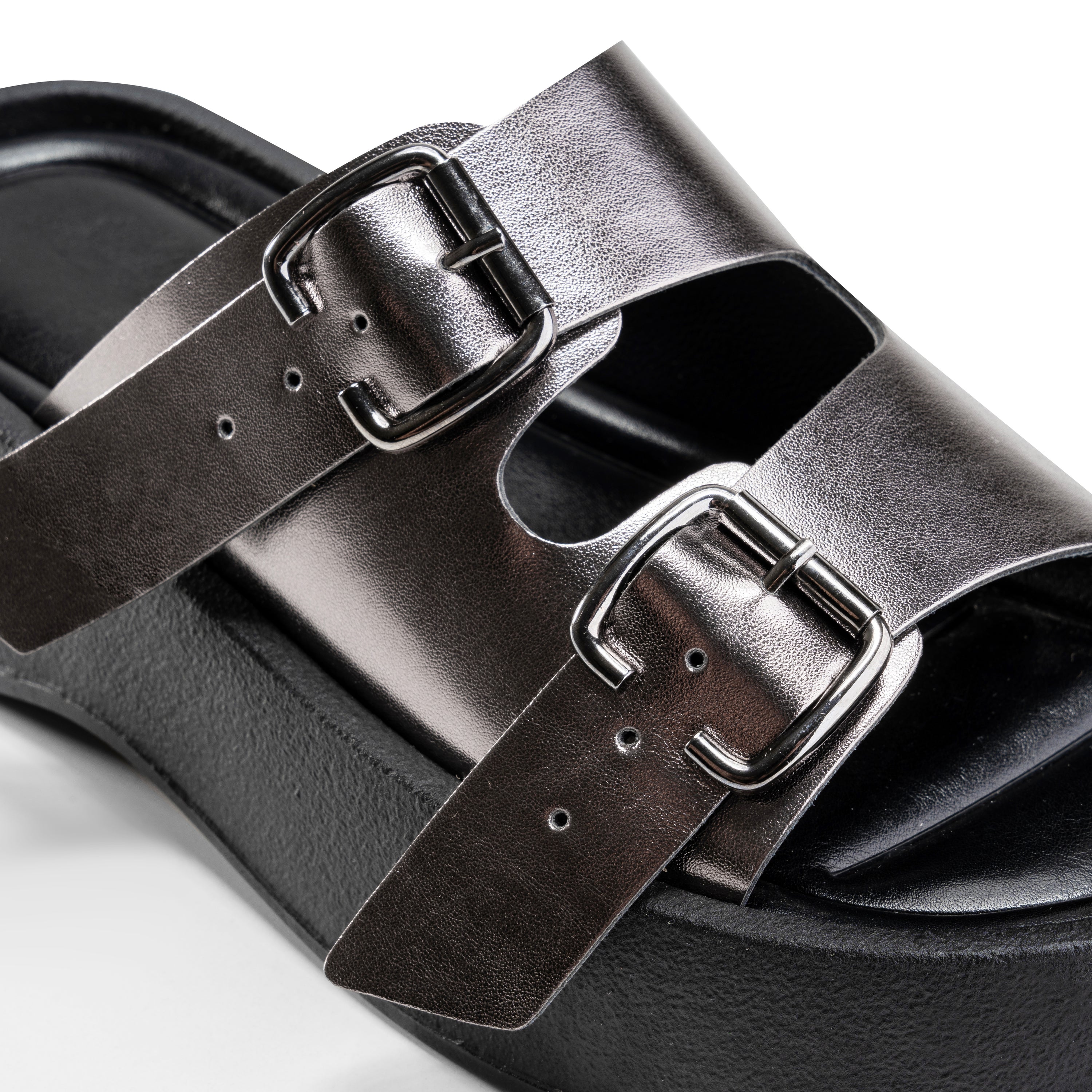 Twin-Buckle Comfort Sandals - Famih