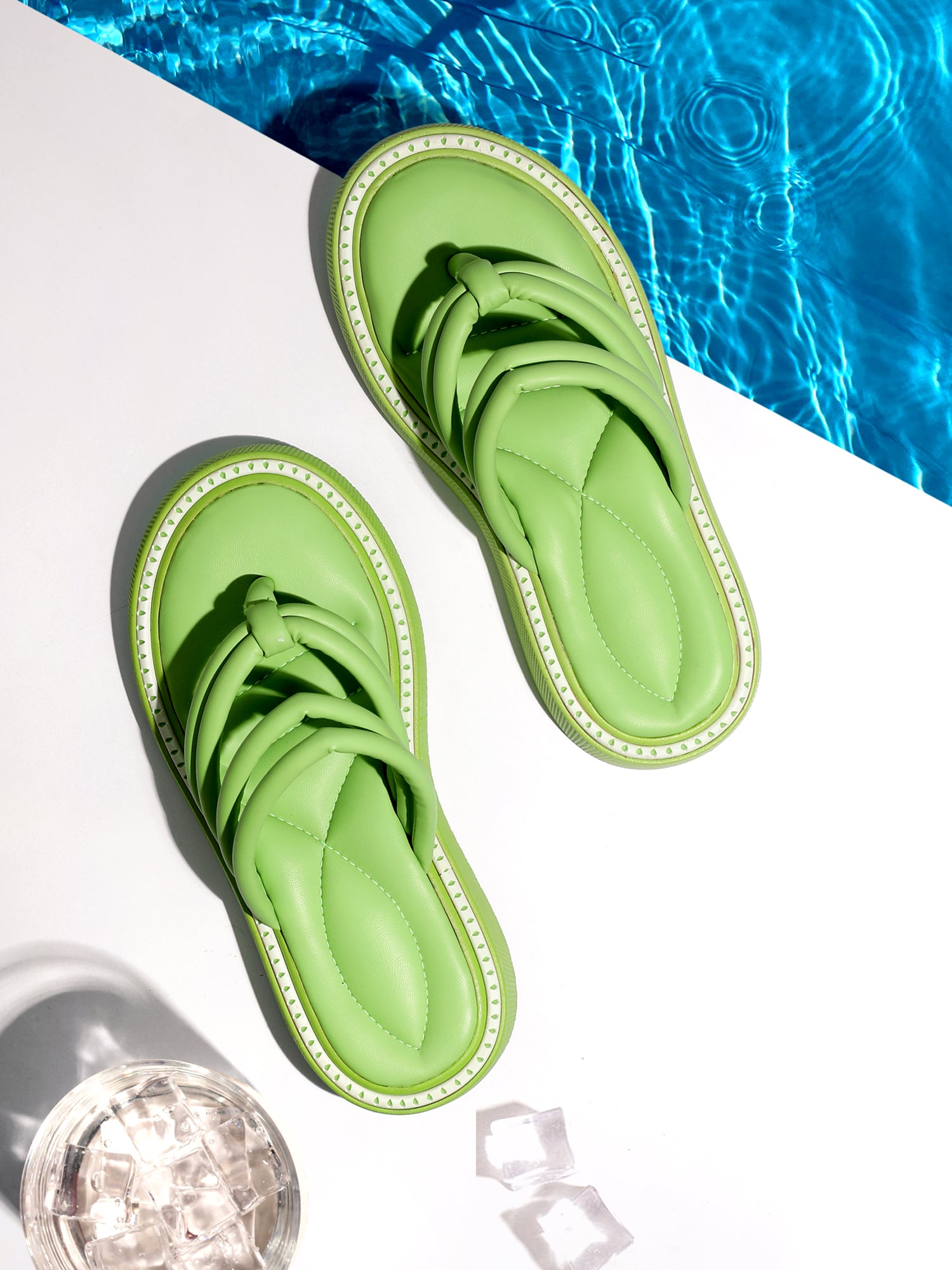 Comfy Padded Toe Slippers - Kiwi