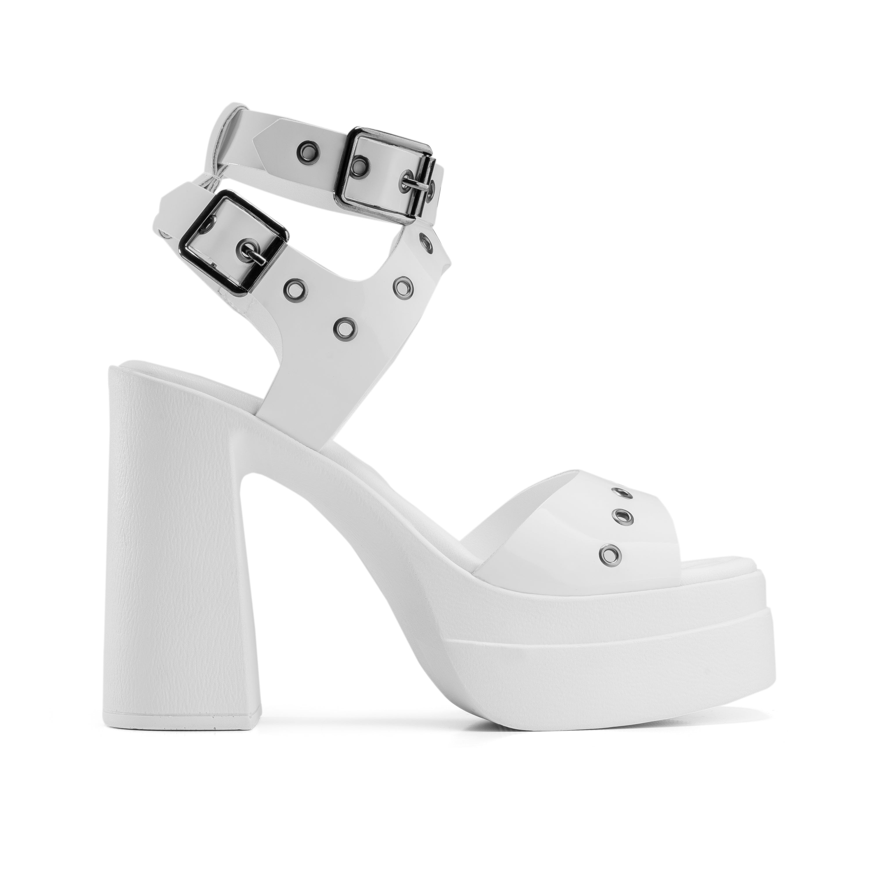 Grommet Glam Heels - White