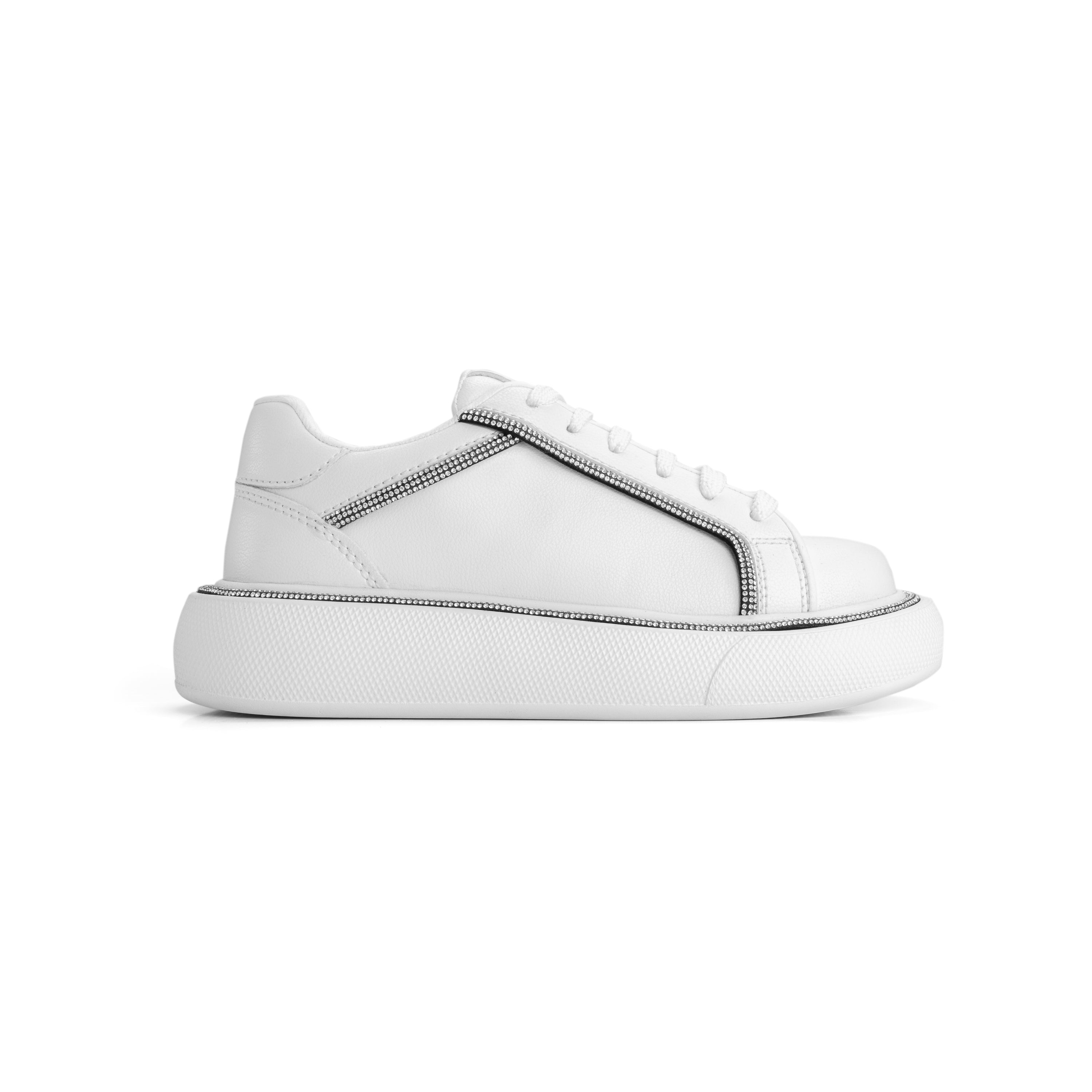 Glow Frame Night Sneakers - Crisp White