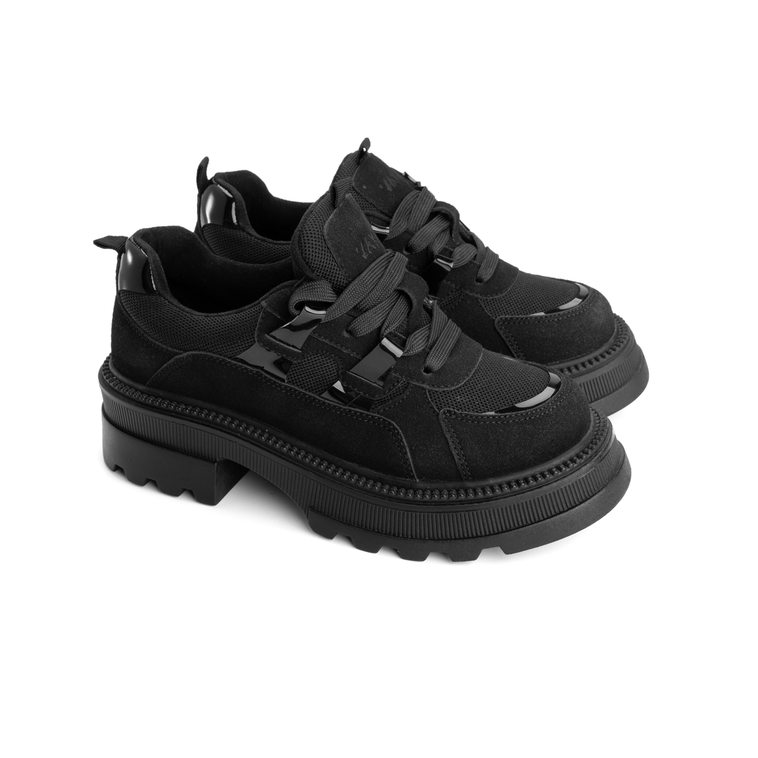 Sneaker Shaped Casual Loafers- Midnight Black