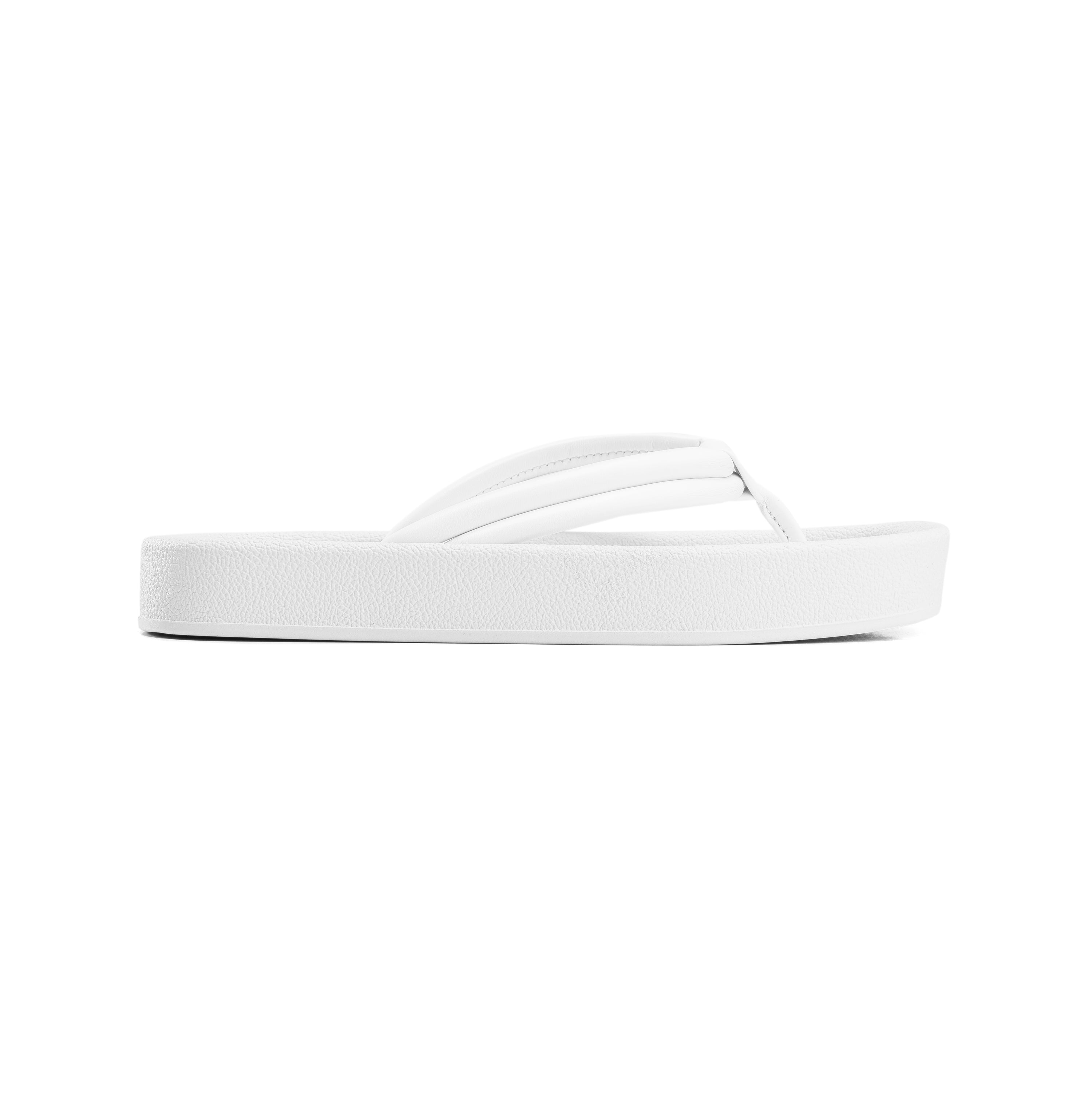 Textured Sole Quilted Sandals - White