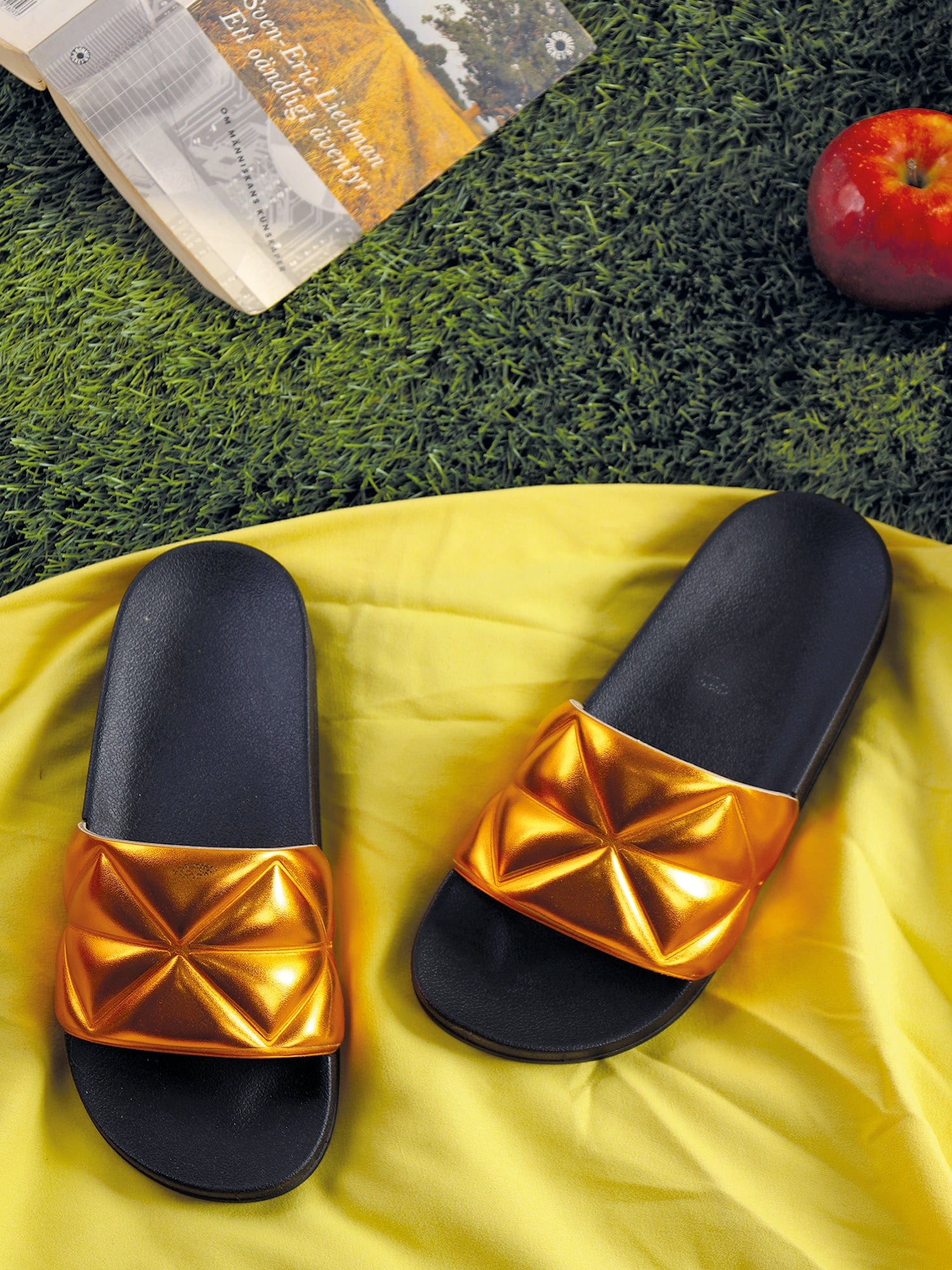 Rhomb Comfy Slippers - Orange