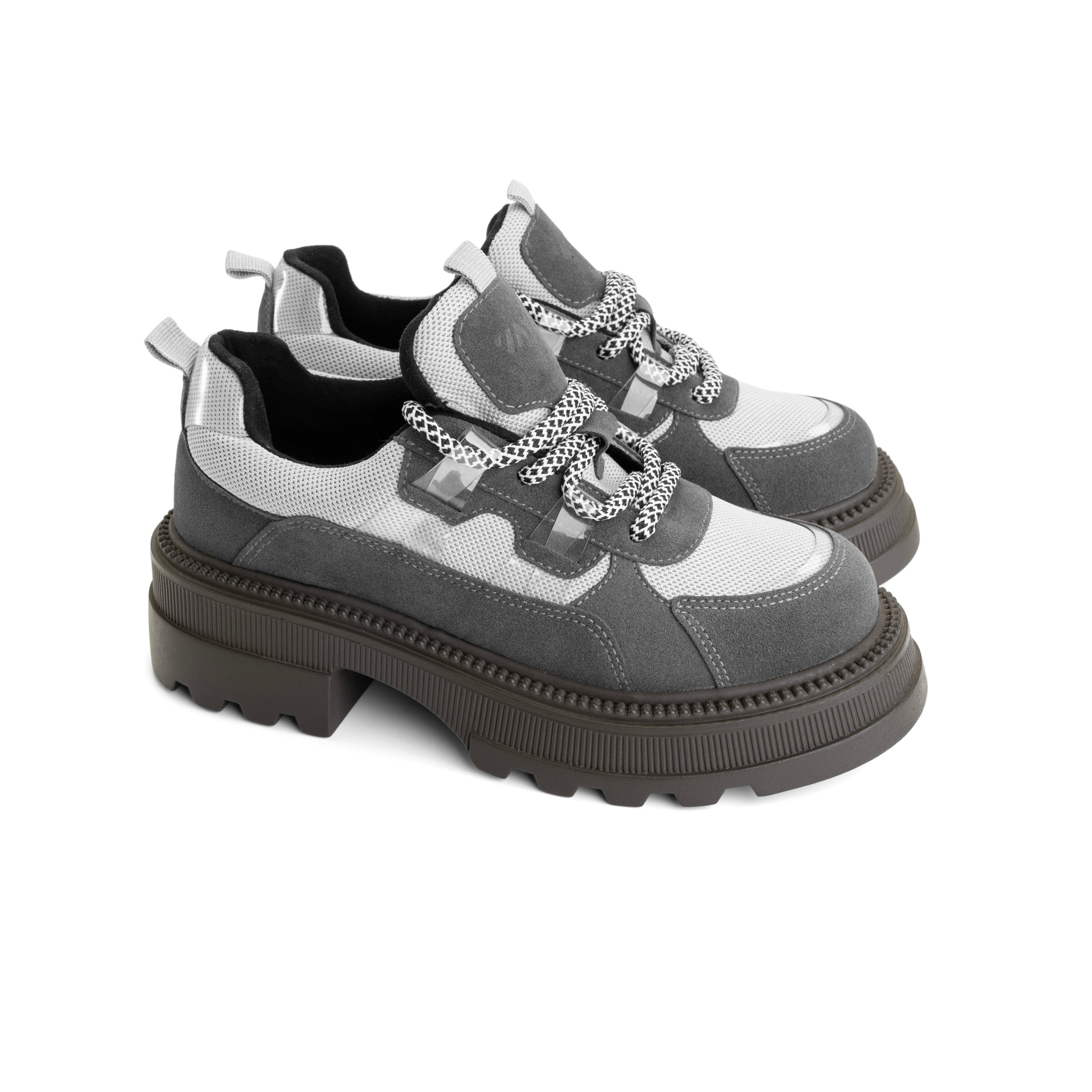 Sneaker Shaped Casual Loafers- Dark Gray Elegance