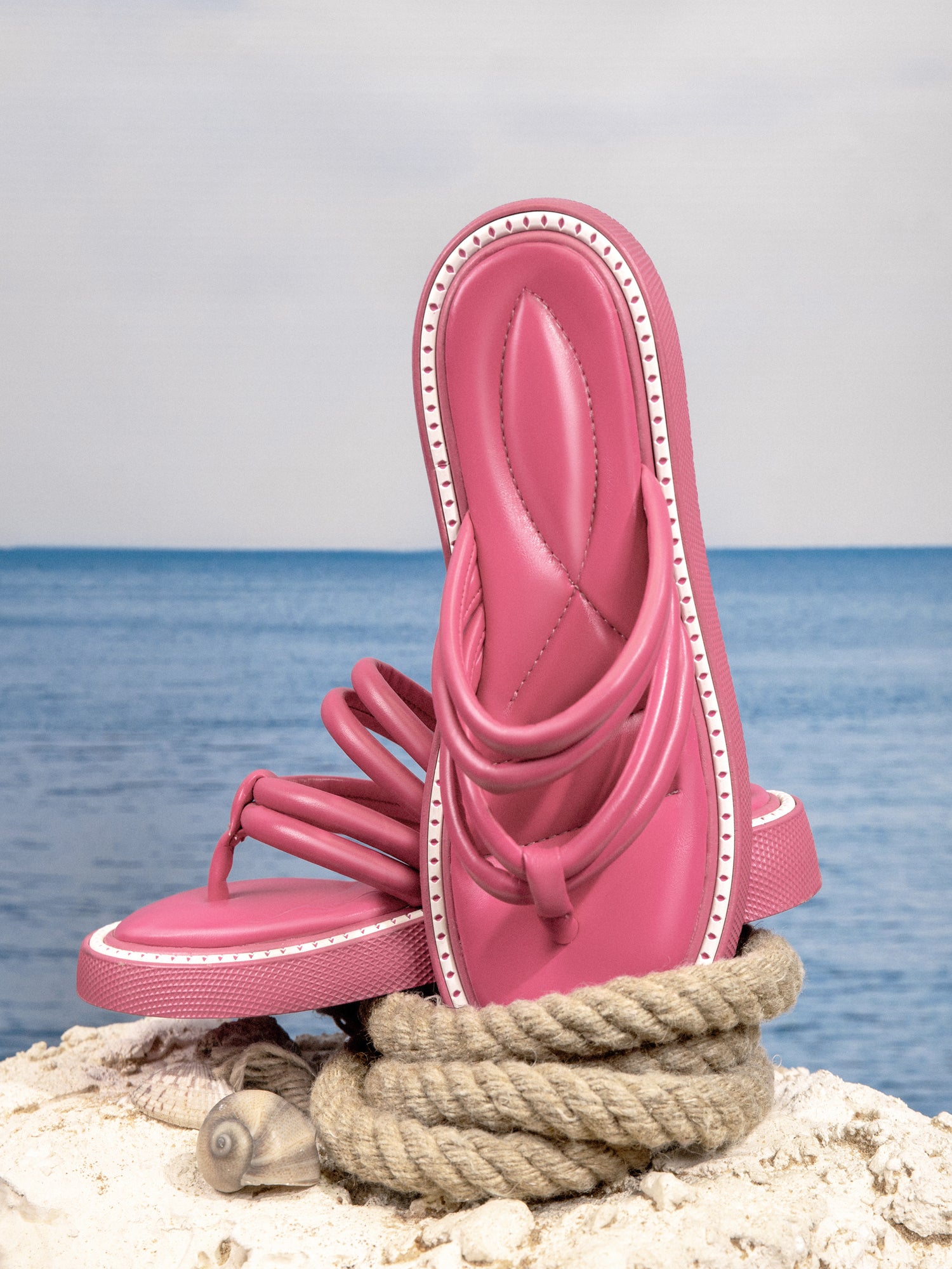 Comfy Padded Toe Slippers - Fushia