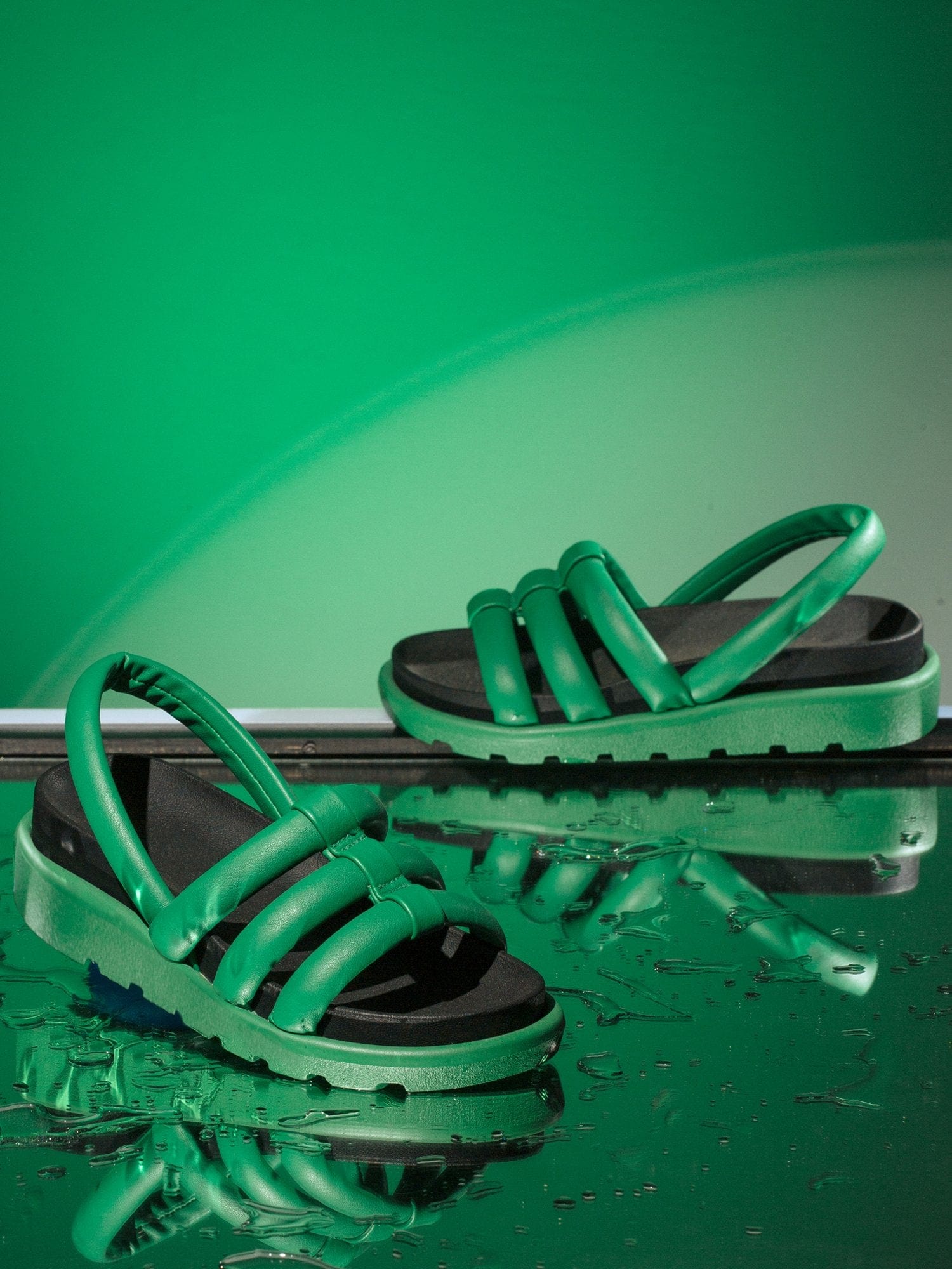 Tripple Strapy Sandals - Green