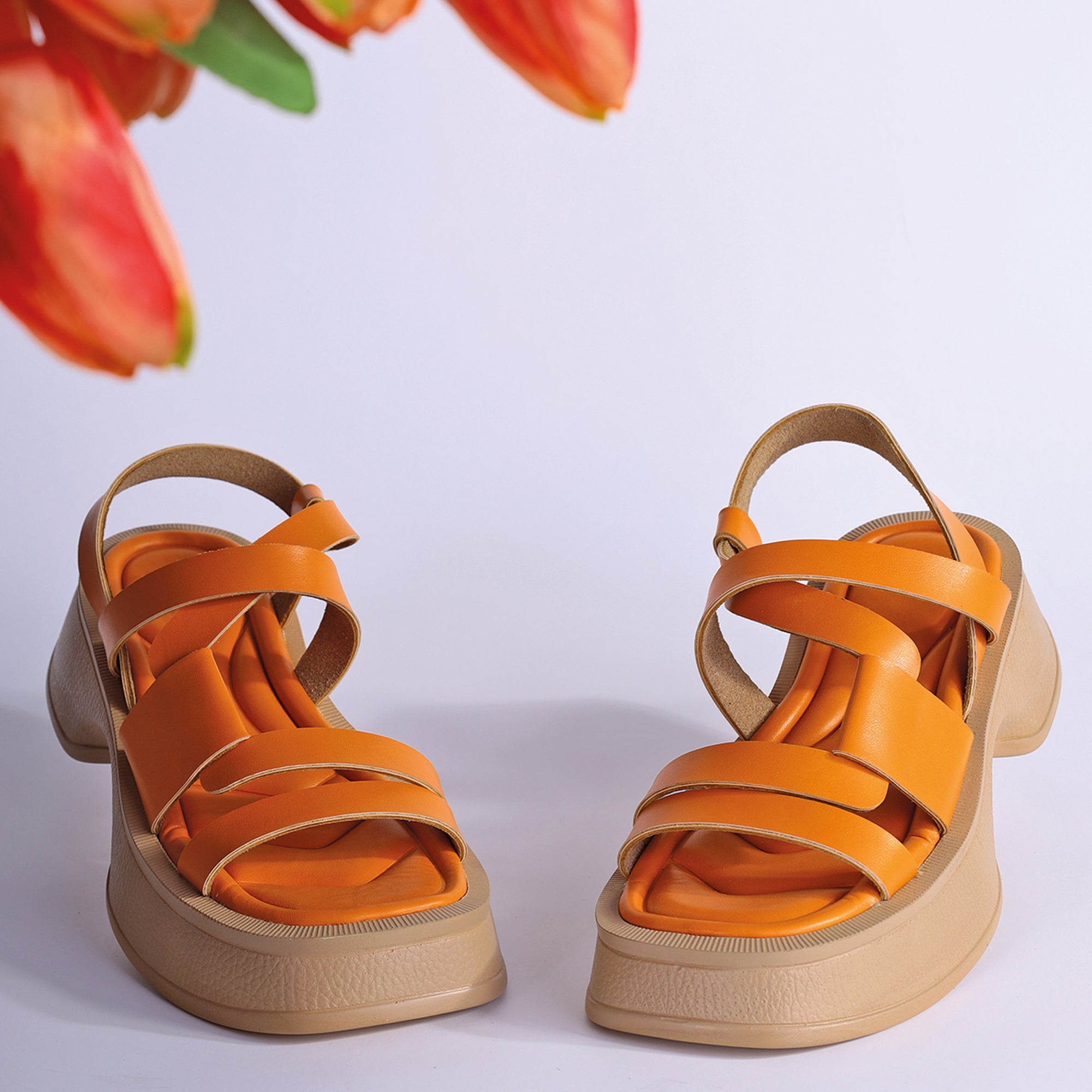 Colrdo Wedge Sandals - Orange