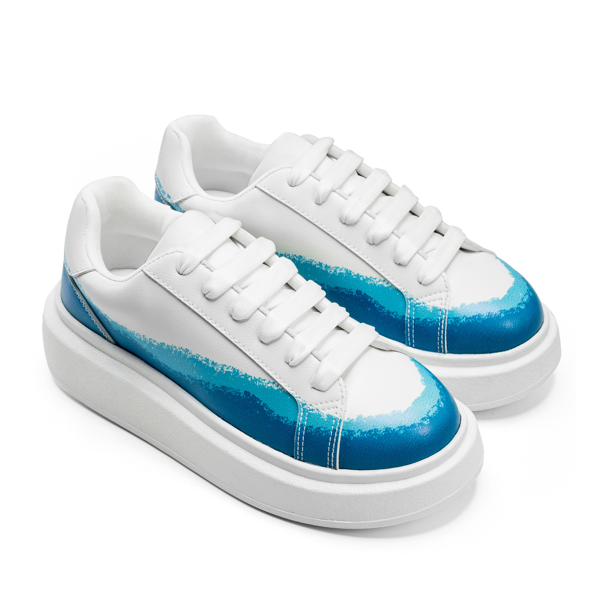 Ocean Wave Sneakers for a Cool, Refreshing Style - White