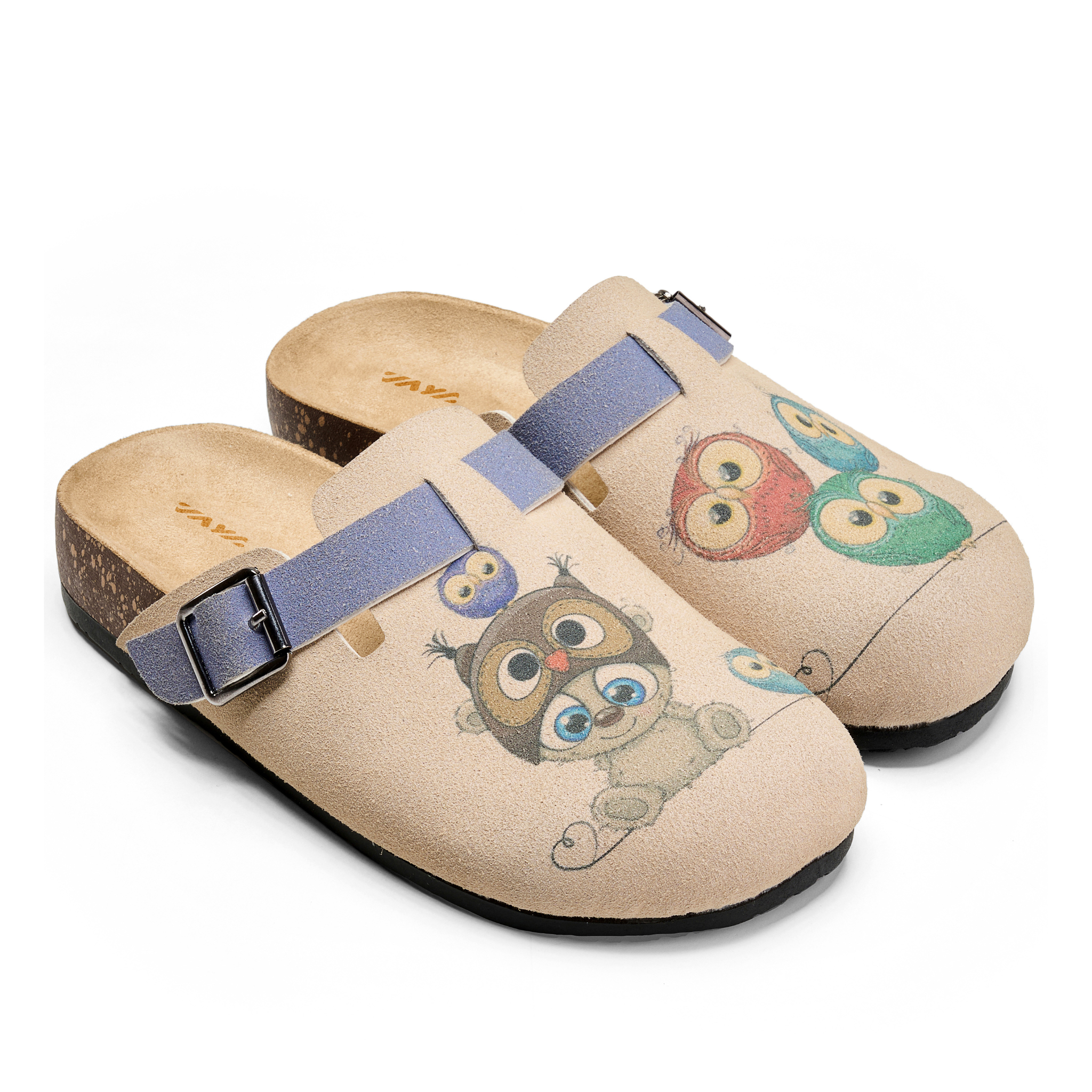 Whimsical Owl Friends Clog Sandals – Playful Style for Every Step