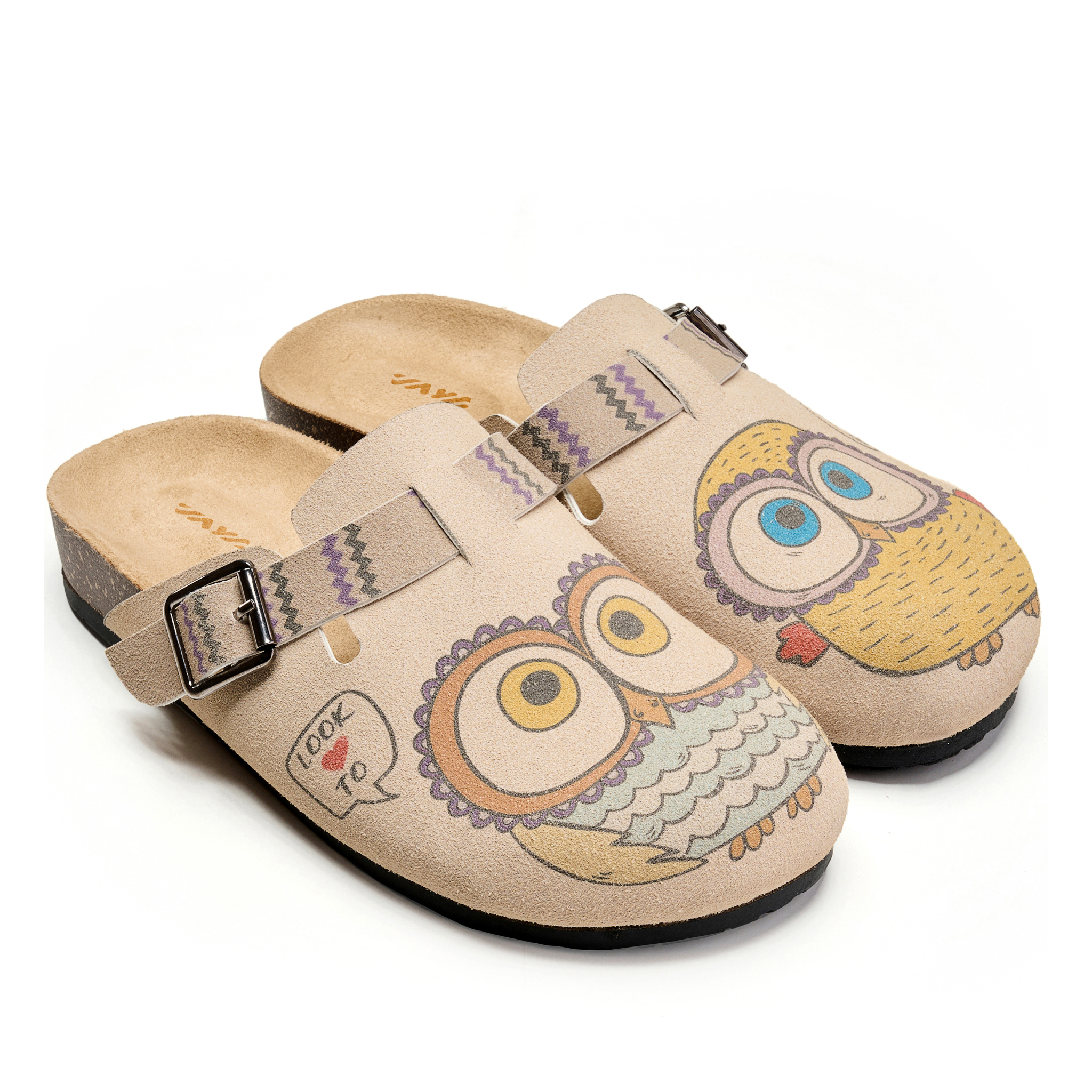 Charming Owl Duo Clog Sandals – Quirky Comfort with a Hoot of Style