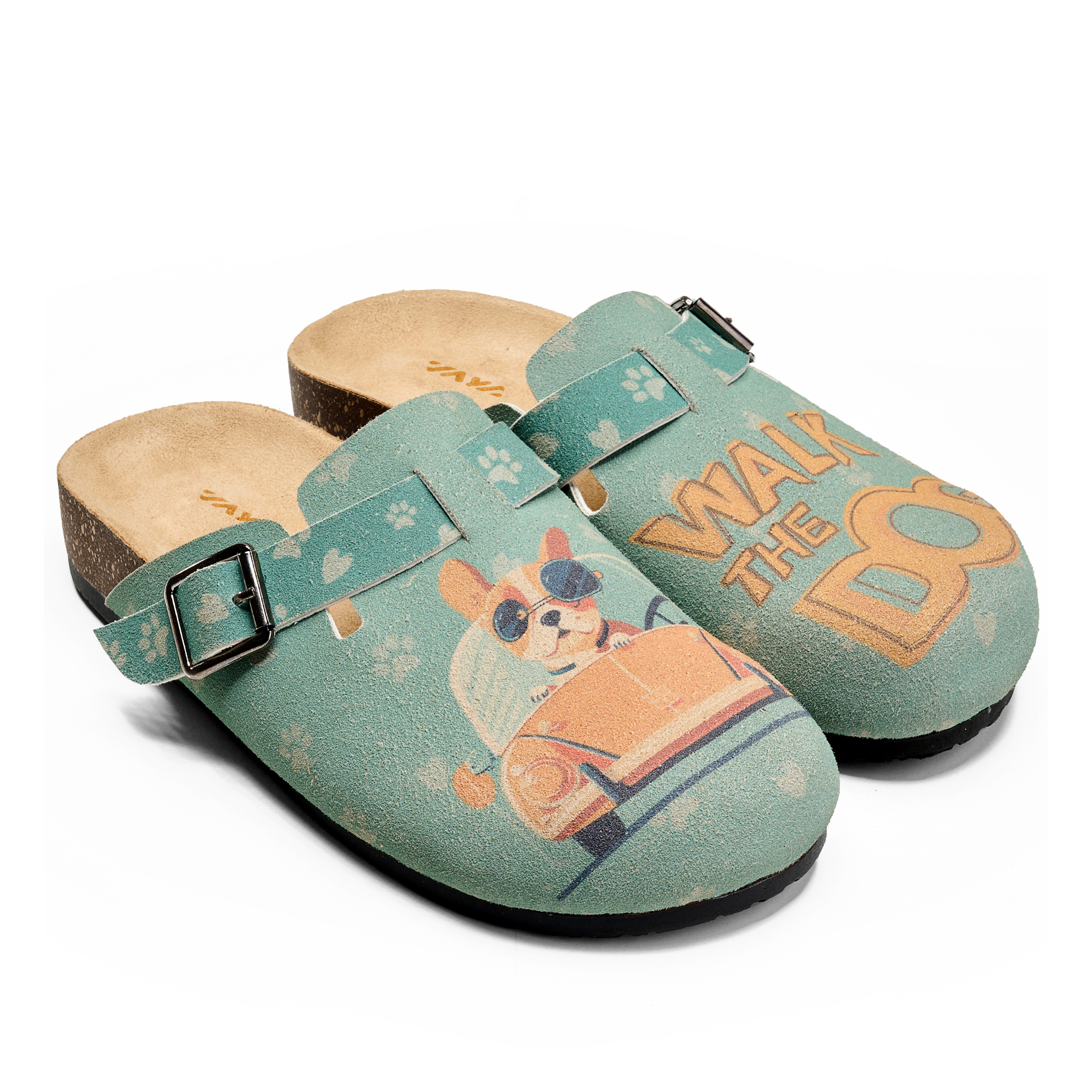 Walk the Dog Fun Mint Clogs – Playful Style for Pet Lovers