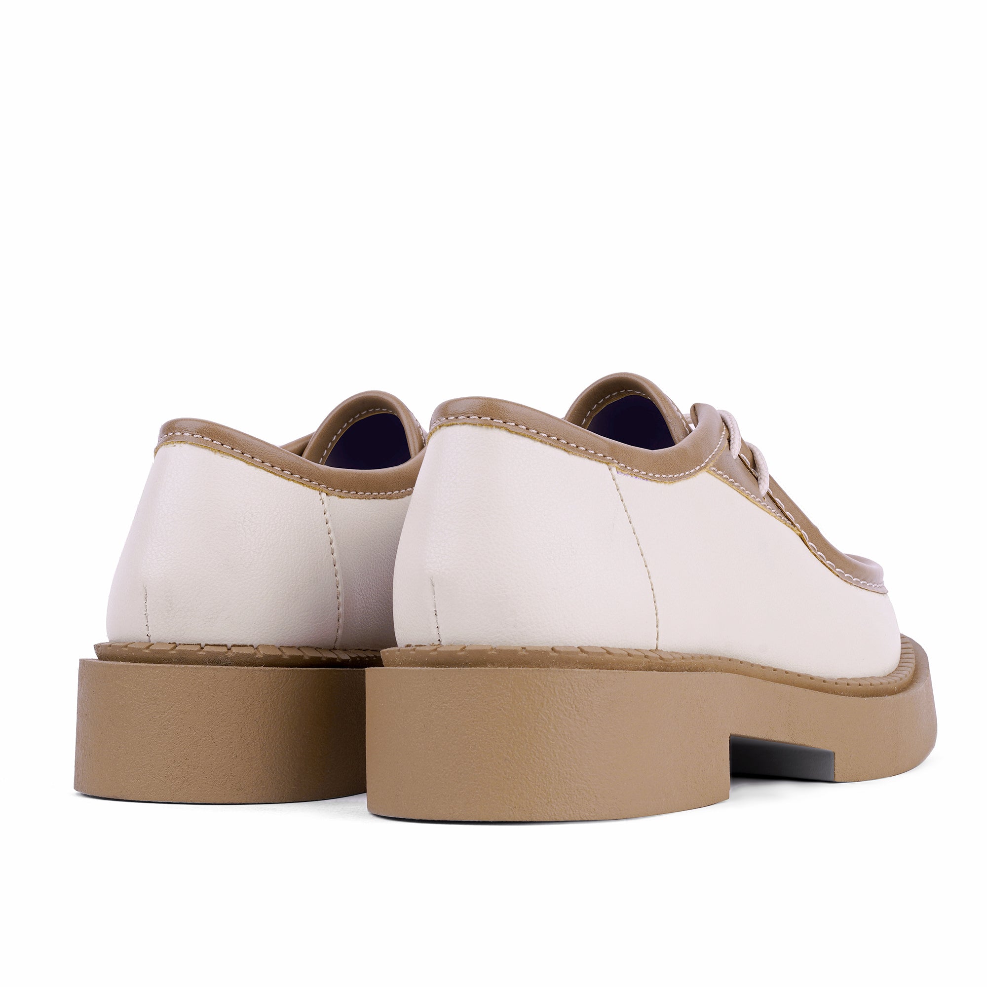 Classic Plain Platform Loafers - Cafe