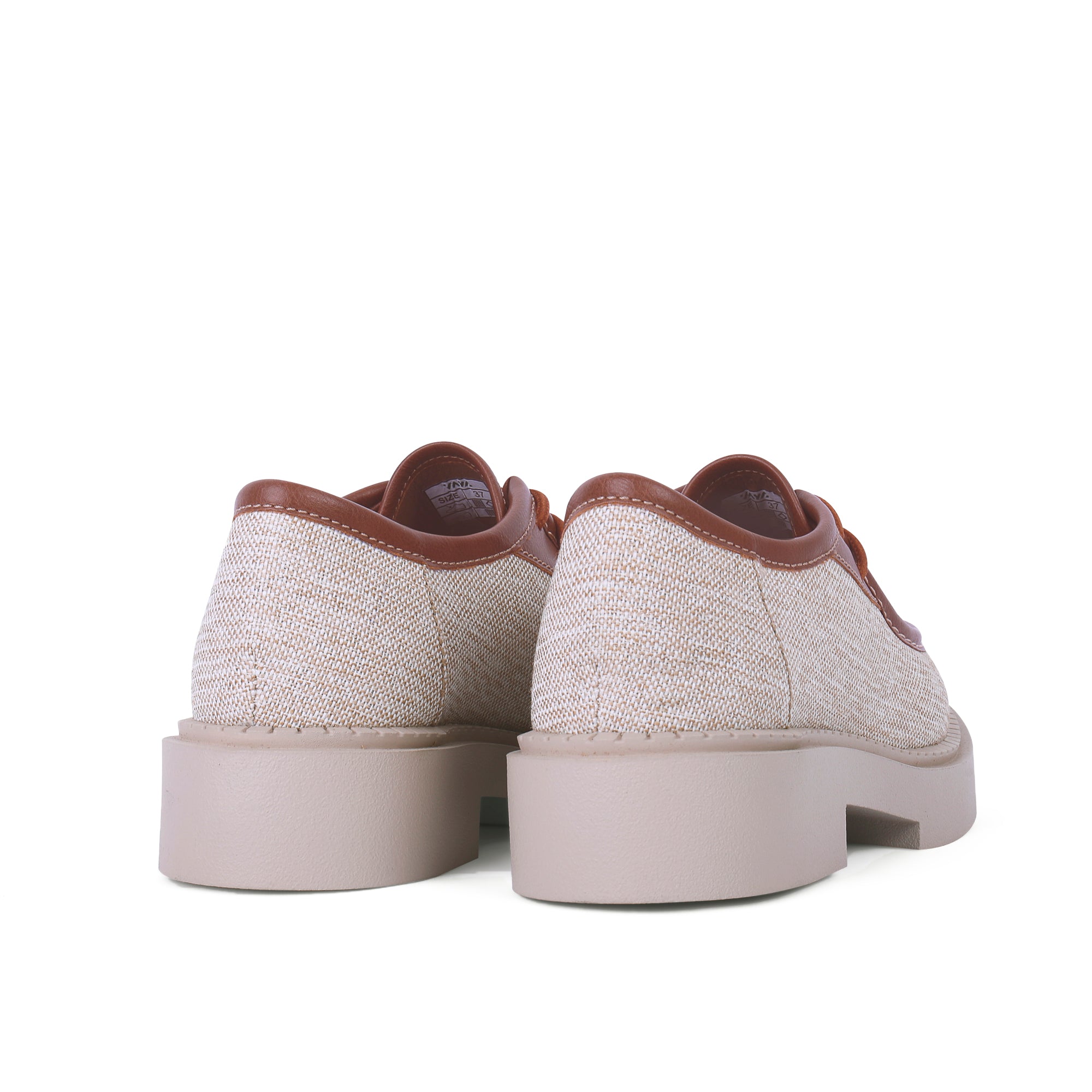 Classic Plain Platform Loafers - Camel