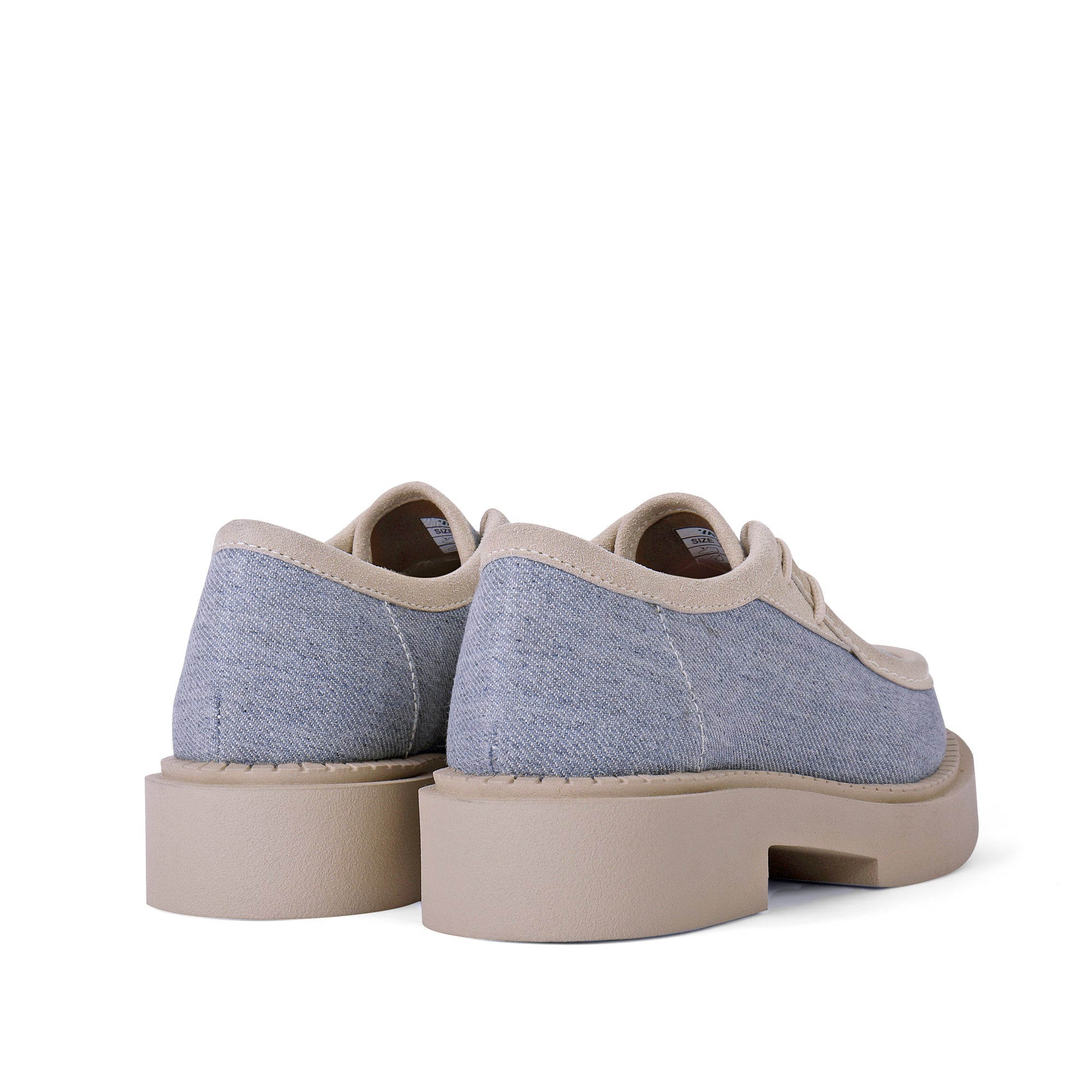 Classic Plain Platform Loafers - Baby Blue