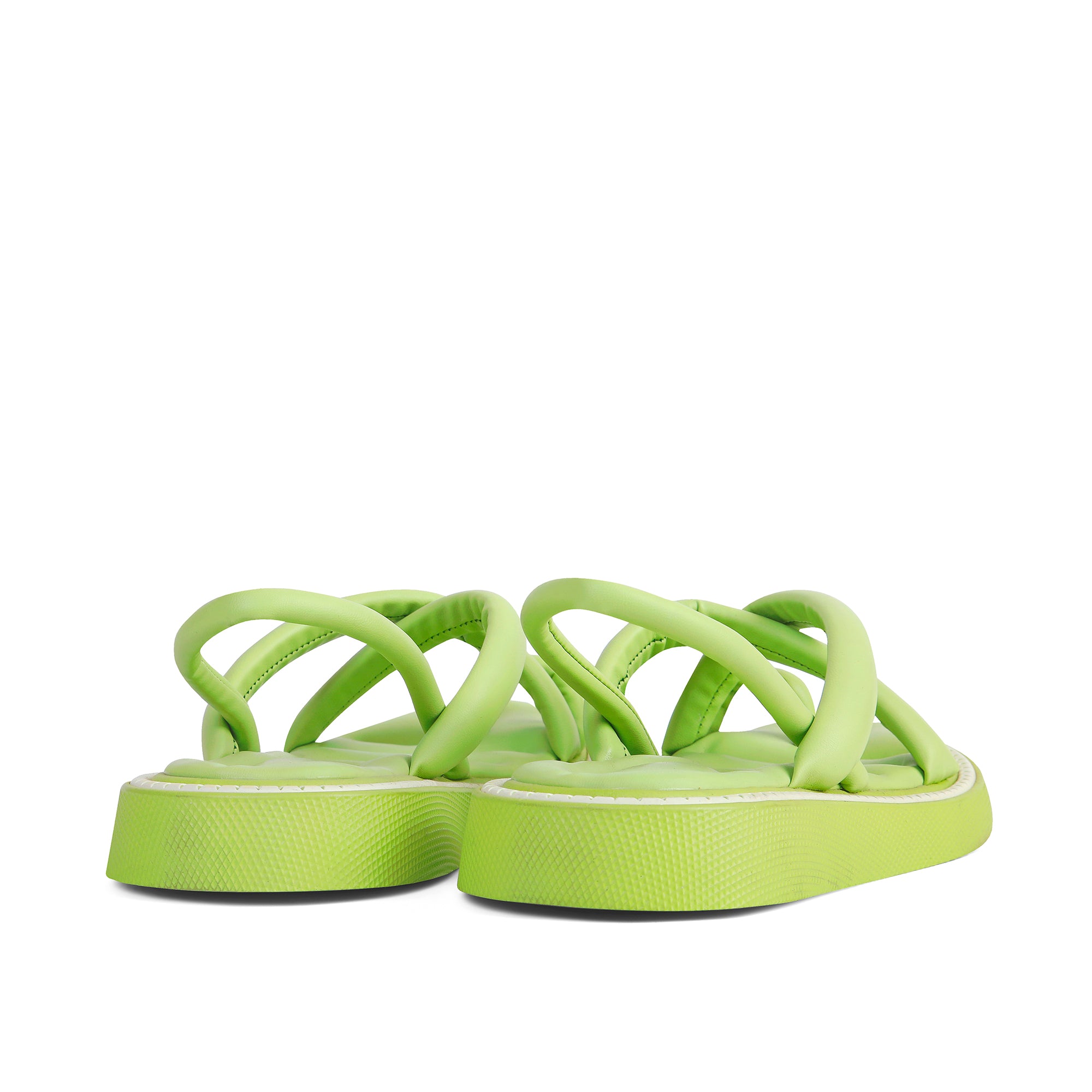 Padded Strappy Sandals - Green