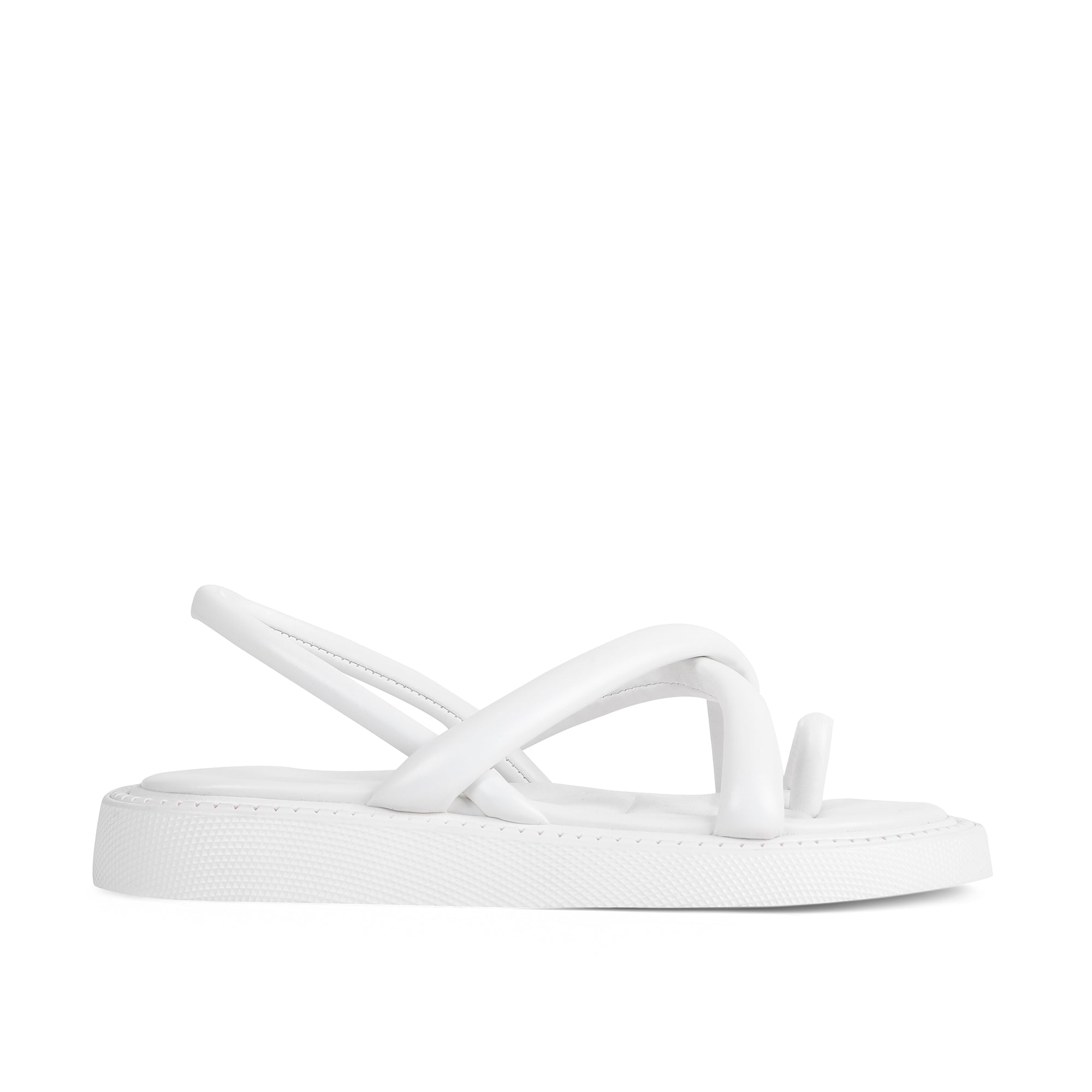 Padded Strappy Sandals - White