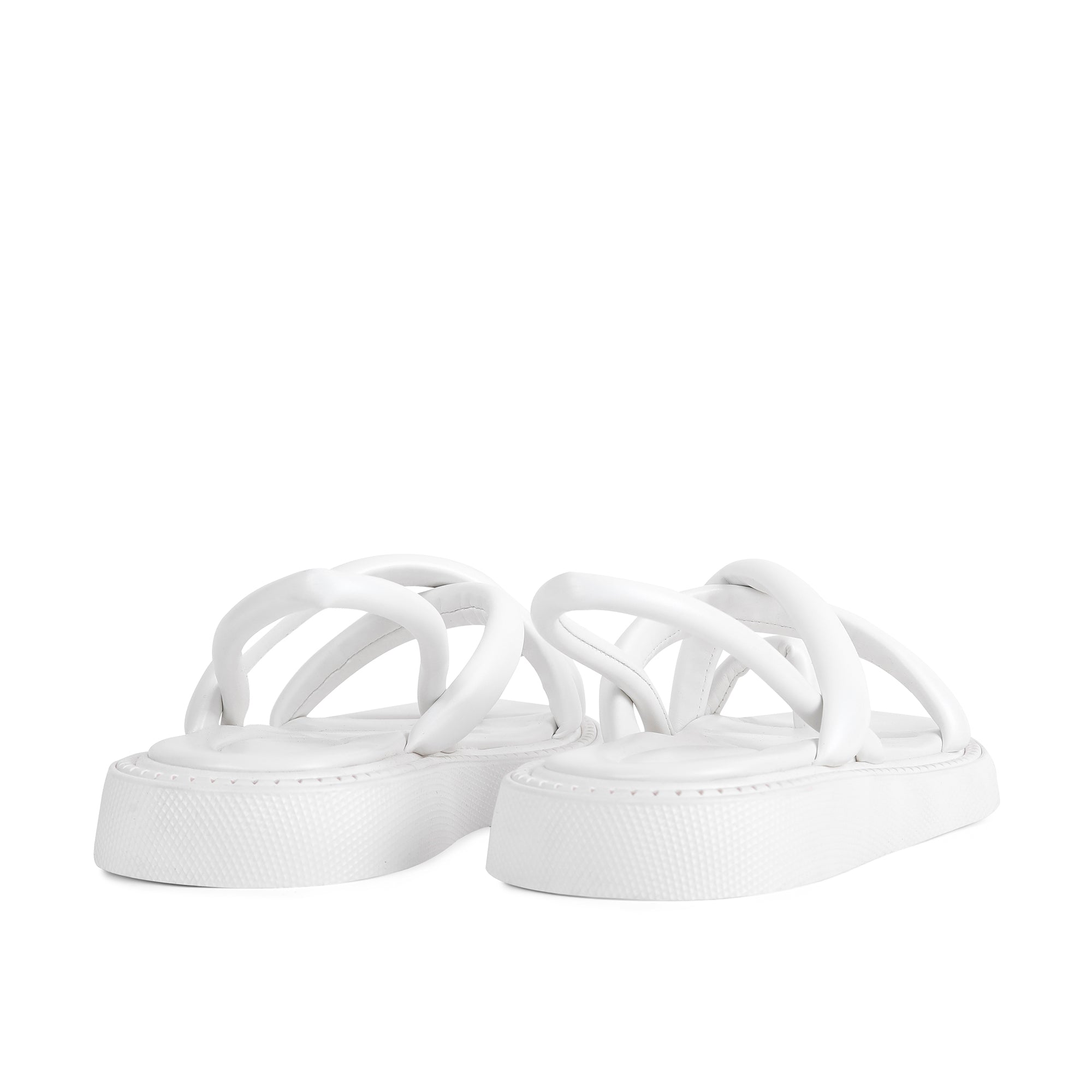 Padded Strappy Sandals - White