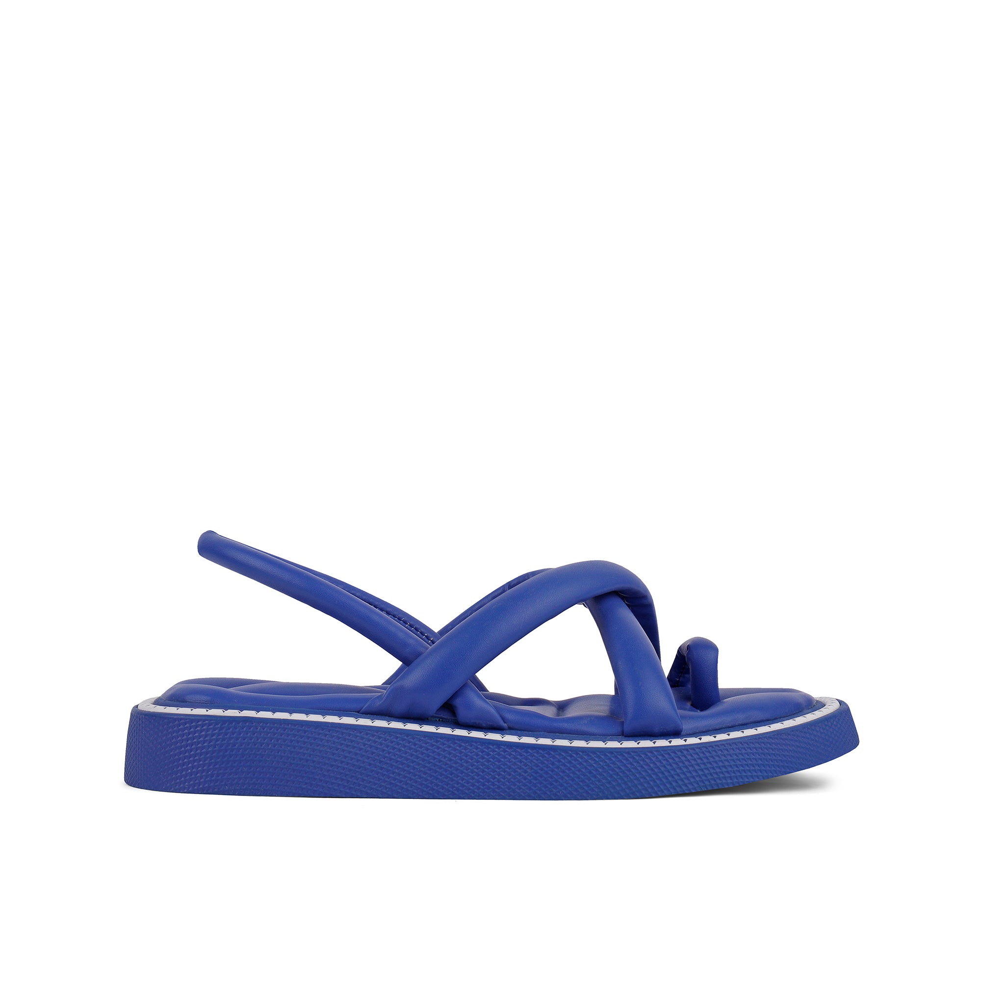 Padded Strappy Sandals - Blue