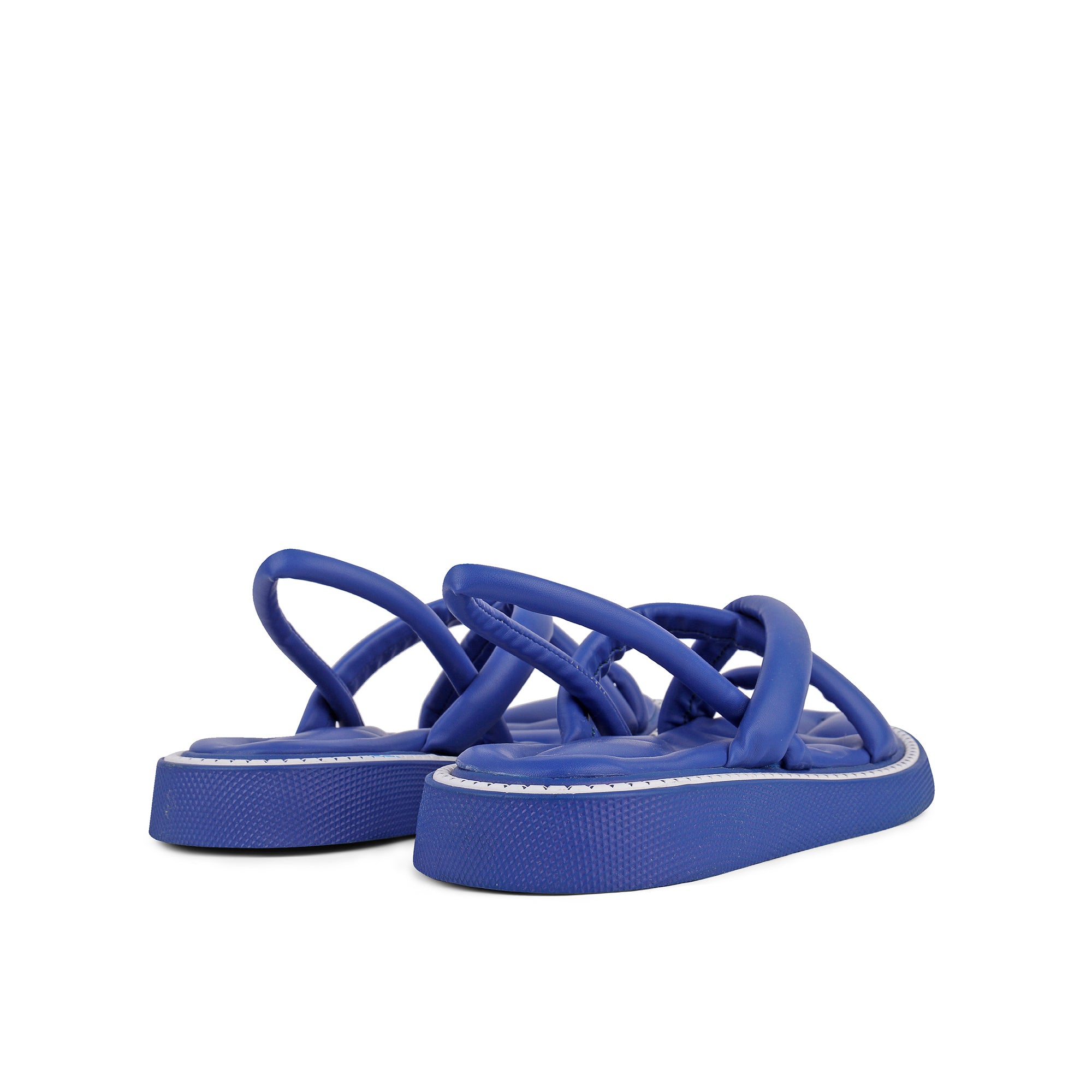 Padded Strappy Sandals - Blue