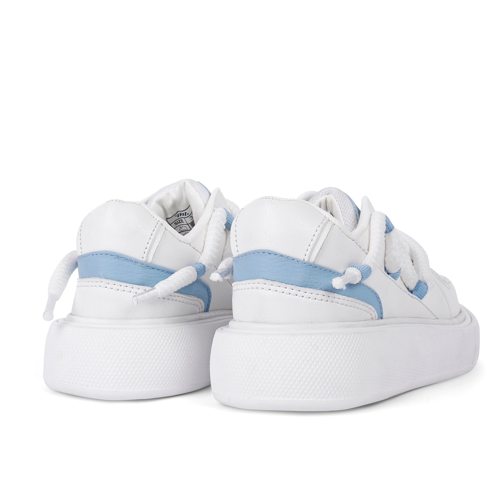 Chunky Rope Lace Sneakers - Baby Blue