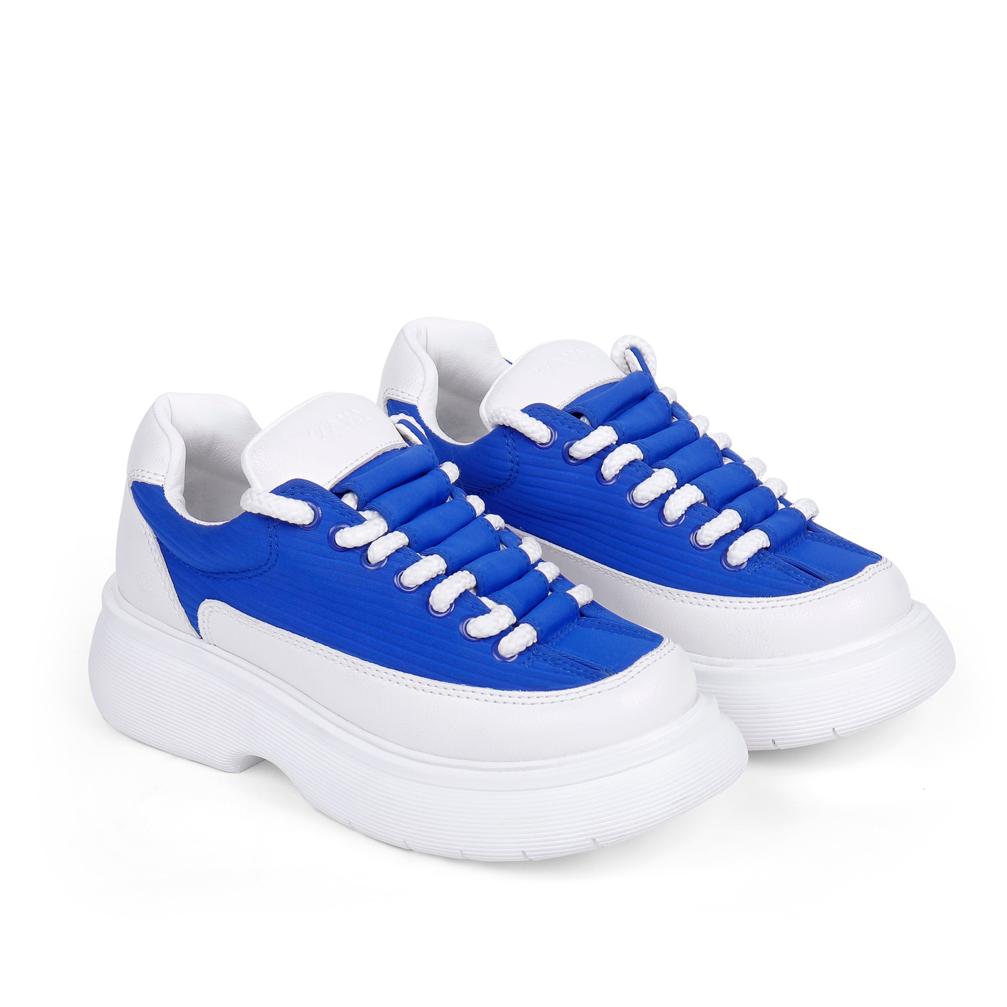 Elevated Ripple Sole Sneakers - Blue