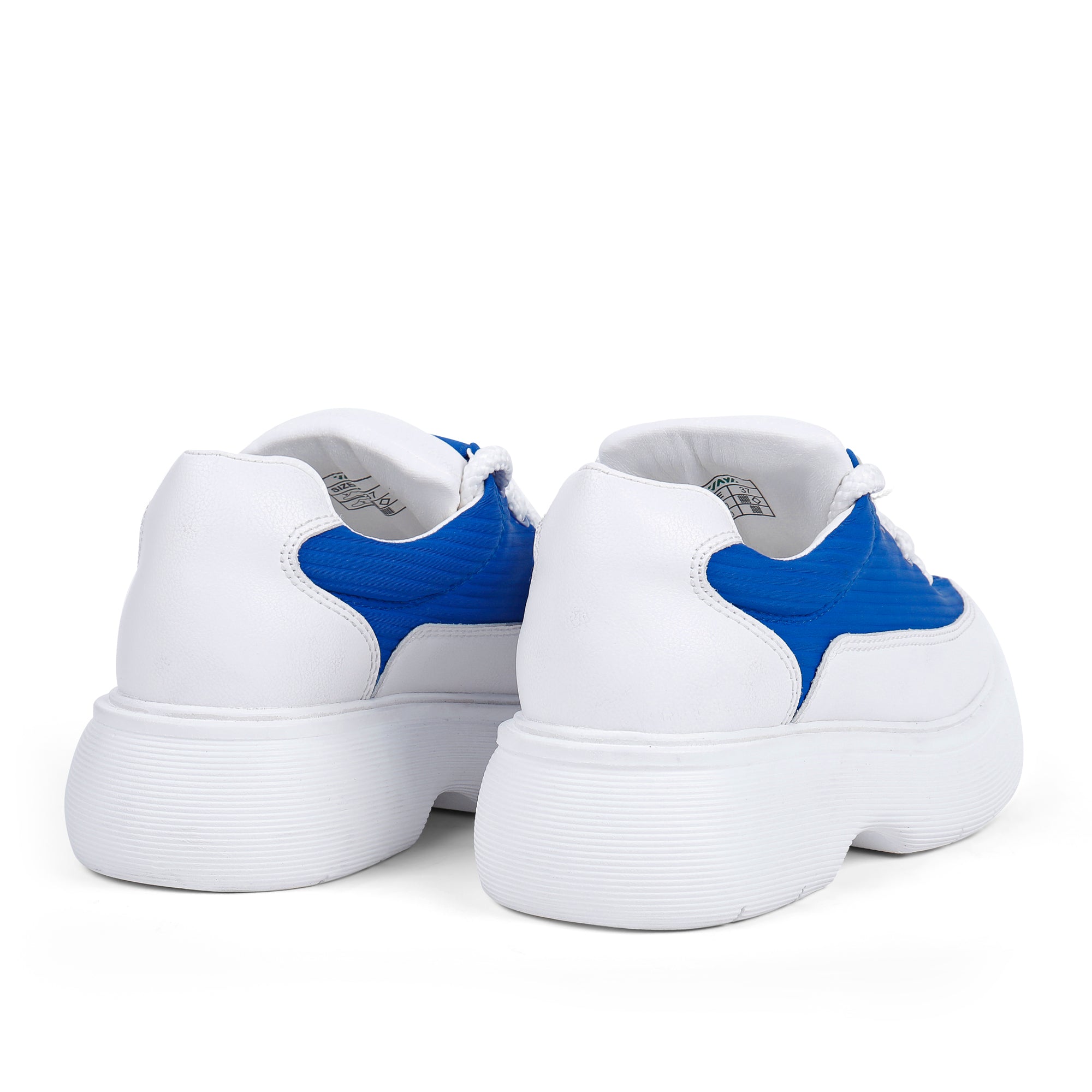 Elevated Ripple Sole Sneakers - Blue