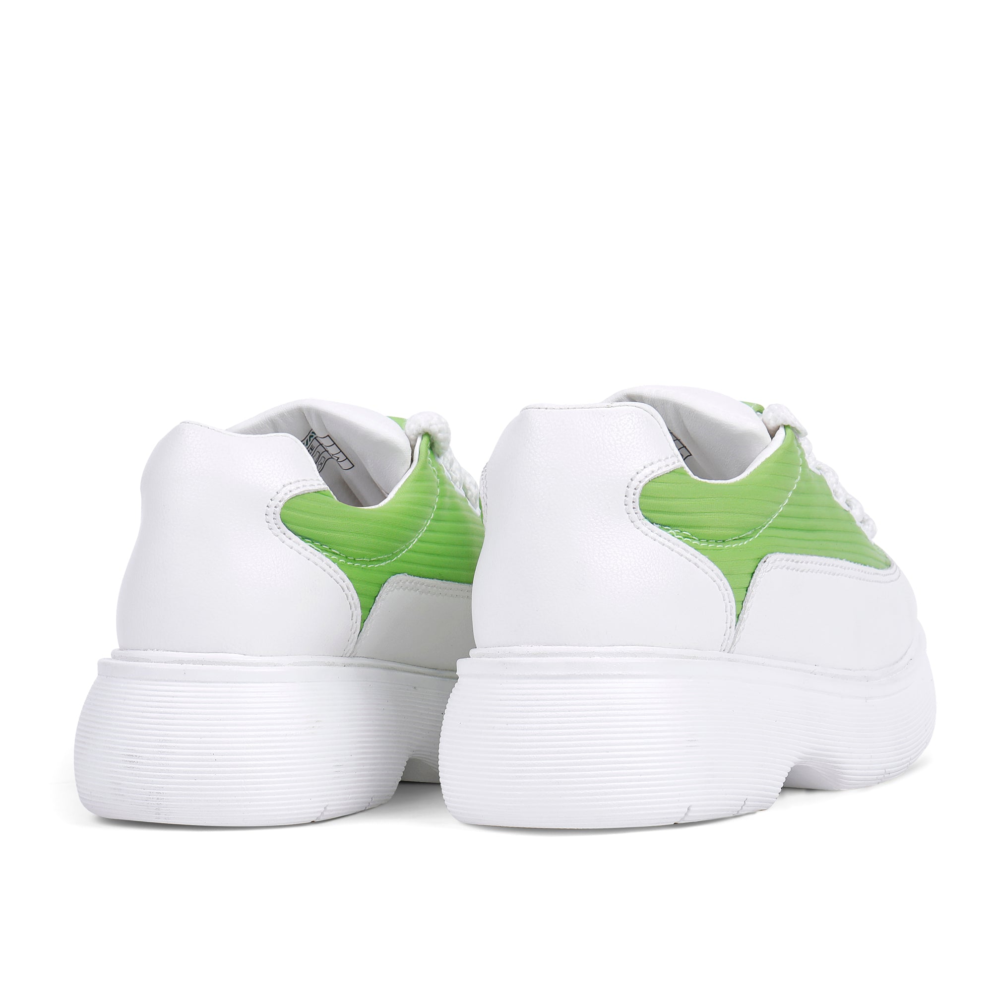 Elevated Ripple Sole Sneakers - Kiwi