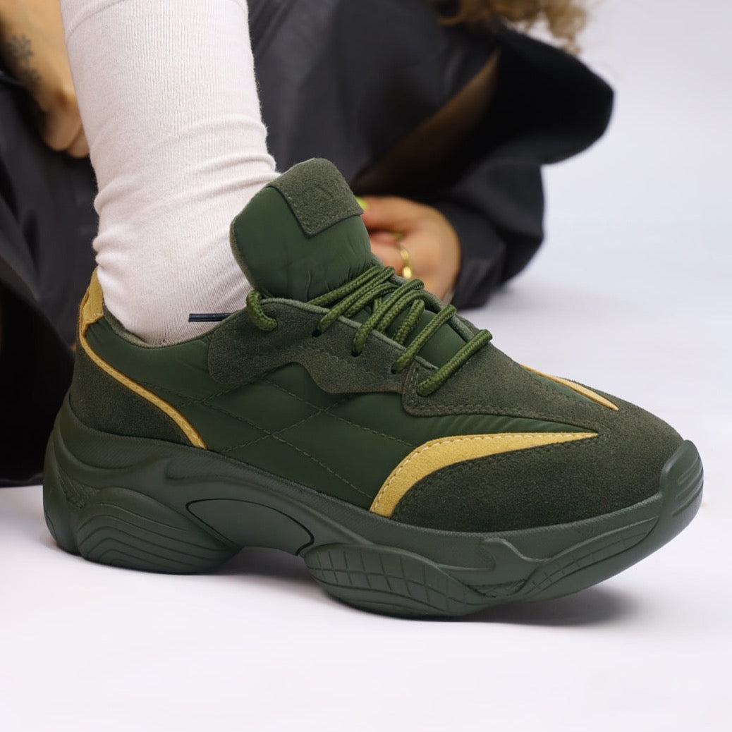 Fornida Comfy Chunky Sneakers - Lush Green